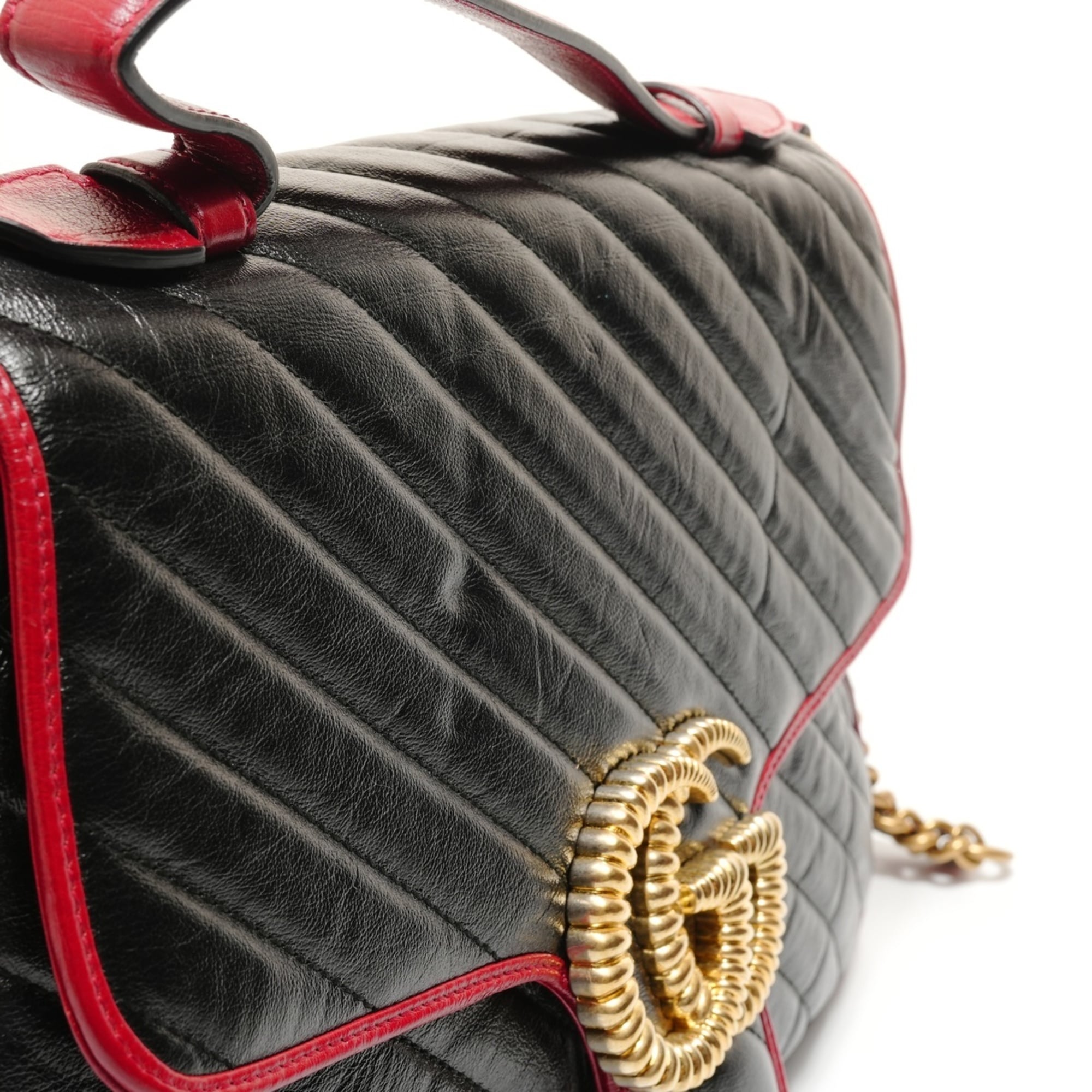 Gucci Gg Marmont Black Handbag (Pre-Owned)