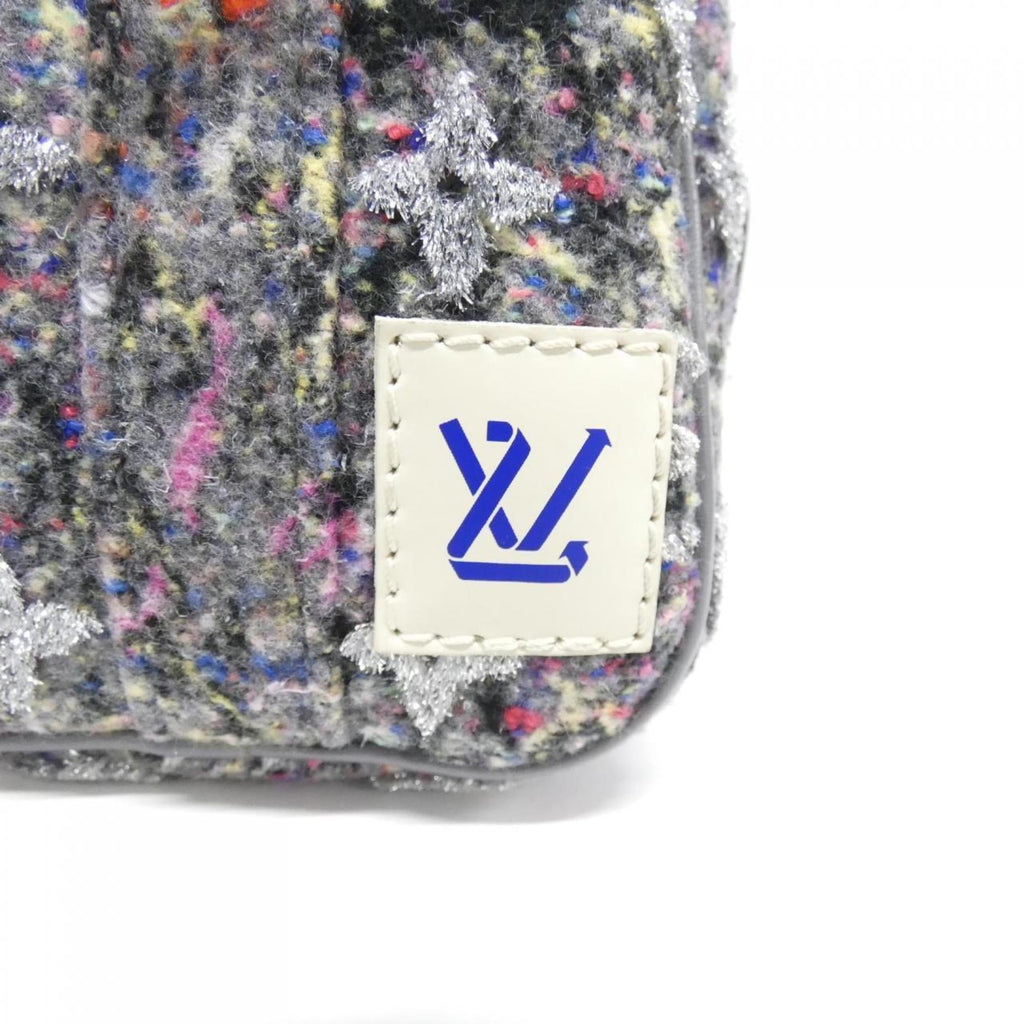 Louis Vuitton Gray Felt Wool Boston Bag