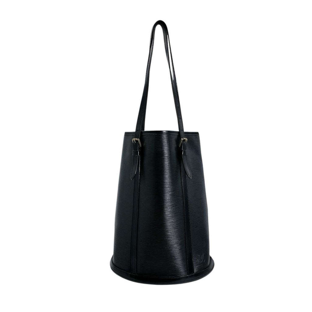 Louis Vuitton Black Epi Leather Shoulder Bag Tote Bag