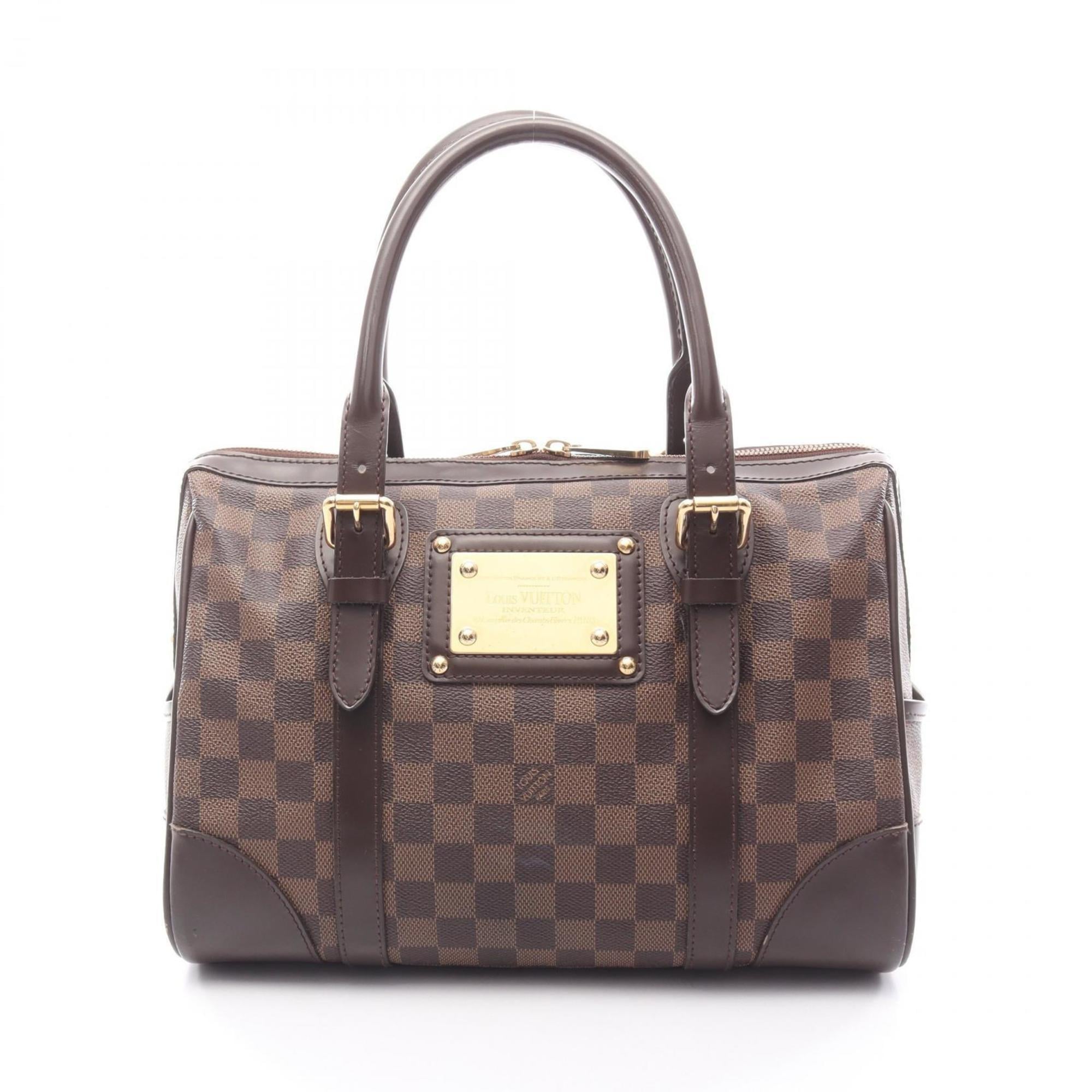 Louis Vuitton Brown Coated Canvas Leather Handbag