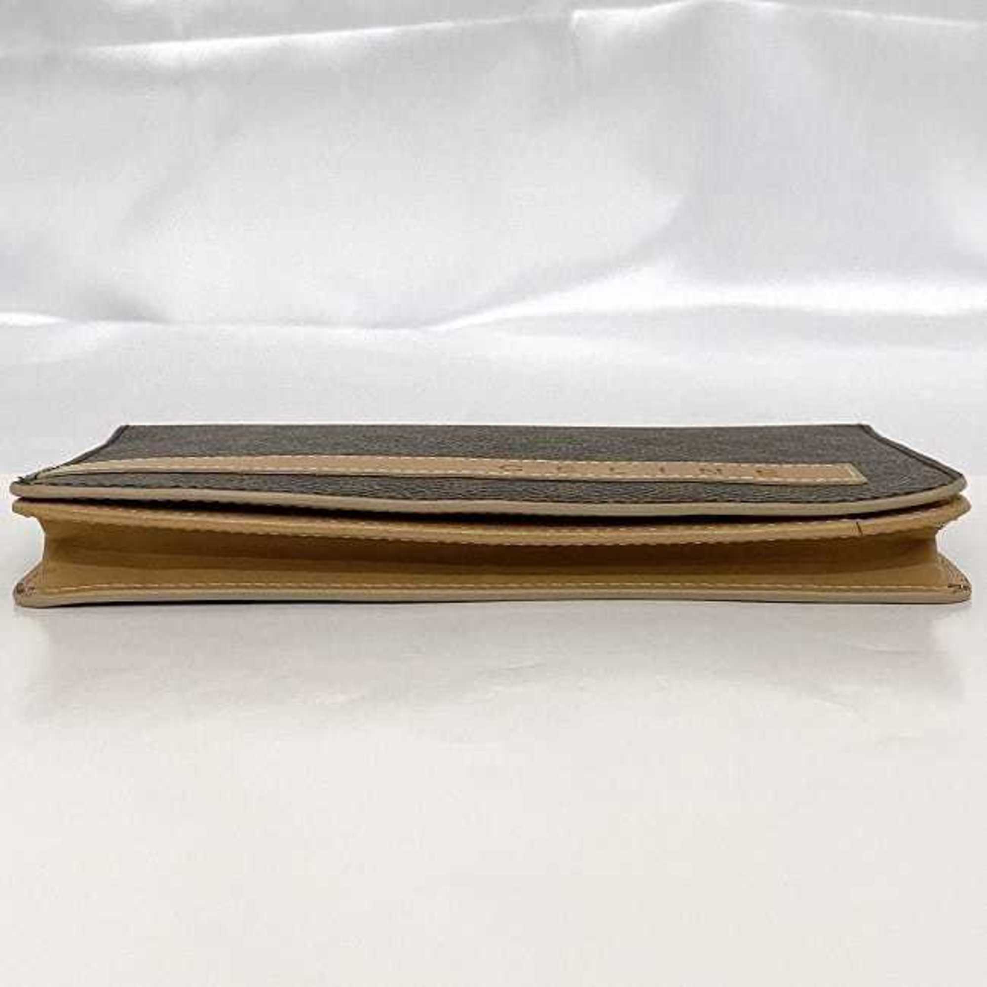 Celine Macadam Brown Pvc Long Wallet (Bi-Fold)