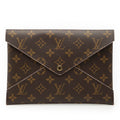Louis Vuitton Brown Pvc Leather Clutch Bag Pochette Pouch