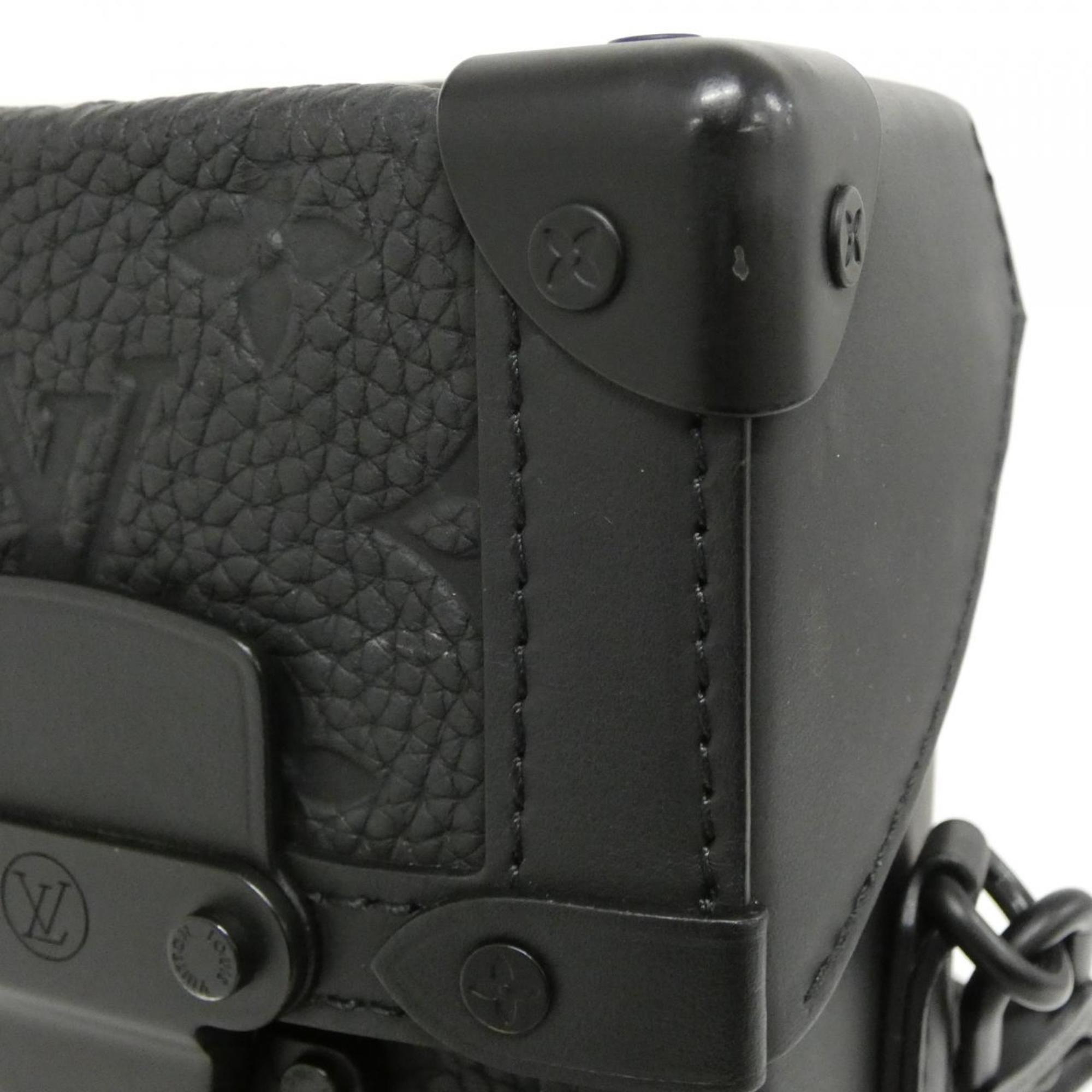Louis Vuitton Black Leather Shoulder Bag