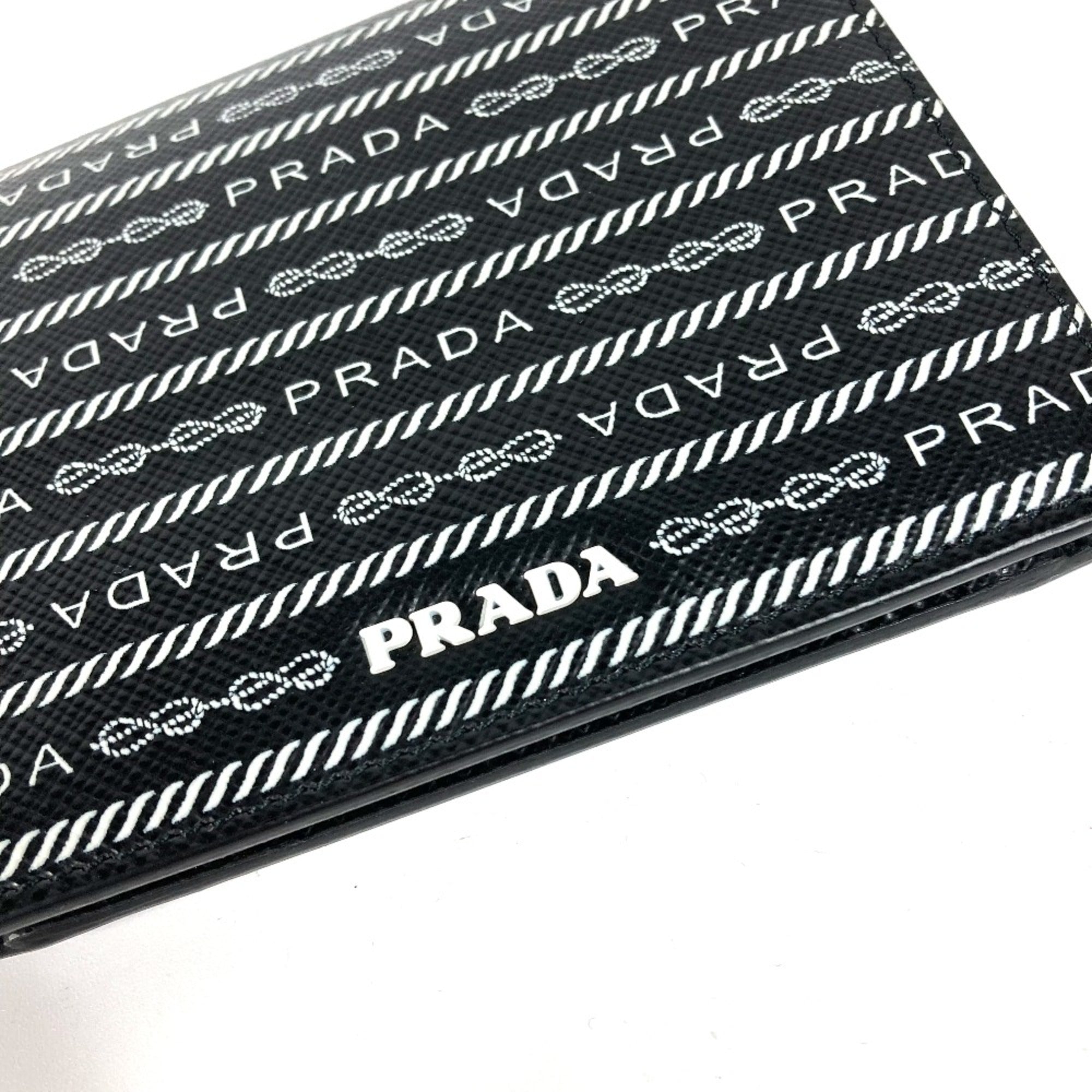 Prada Black Leather Wallet (Bi-Fold)