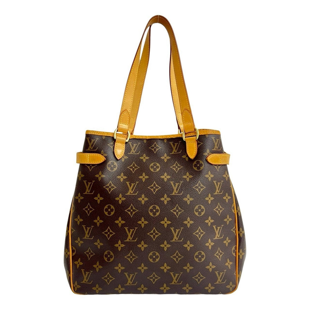 Louis Vuitton Brown Leather Pvc Shoulder Bag Tote Bag