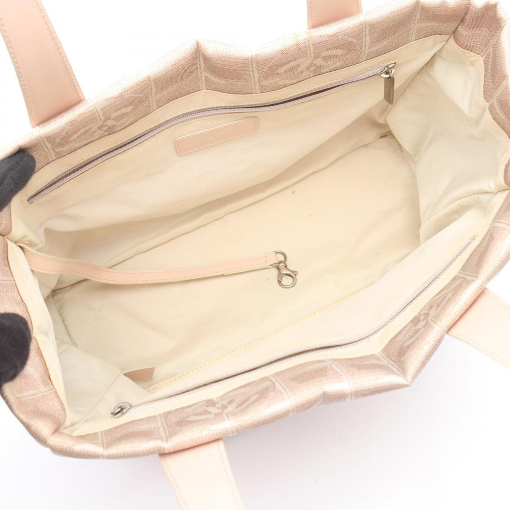 Chanel 2.55 Pink Leather Nylon Canvas Handbag Tote Bag