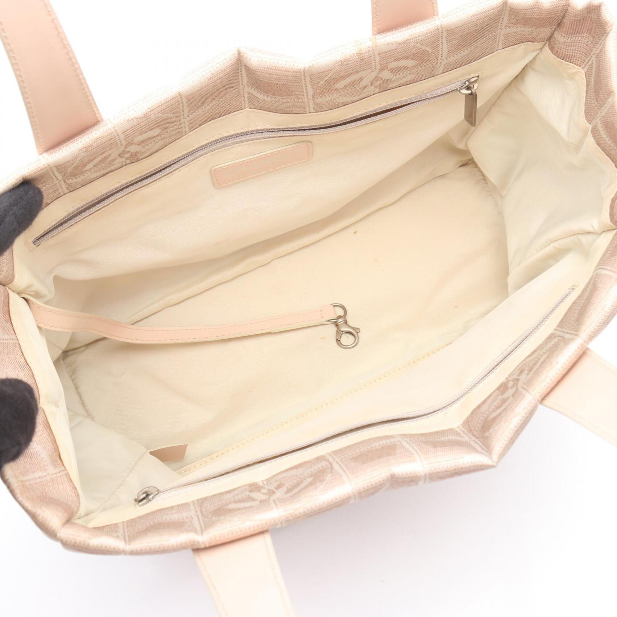Chanel 2.55 Pink Leather Nylon Canvas Handbag Tote Bag
