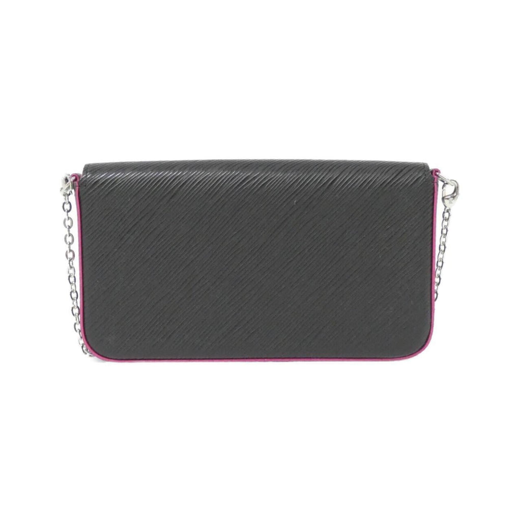 Louis Vuitton Epi Hot Pink Noir Leather Pochette Shoulder Bag