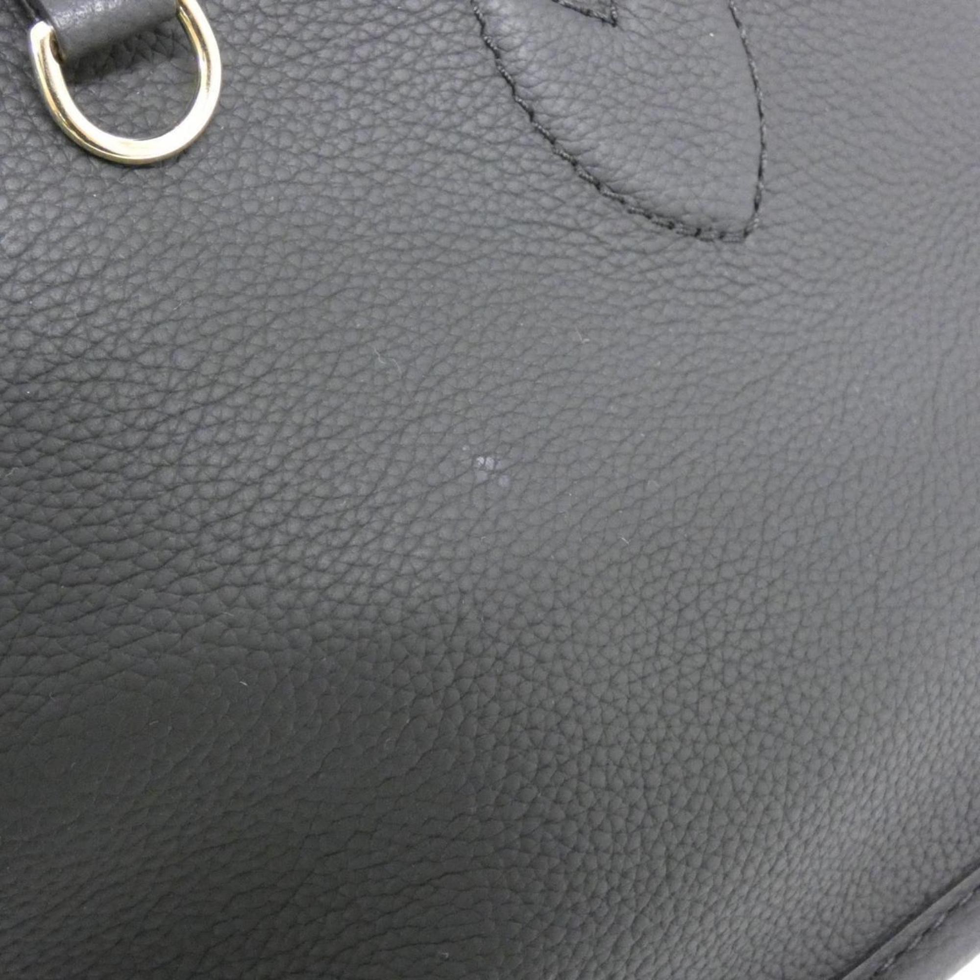 Louis Vuitton Black Marron Coated Canvas Leather Handbag