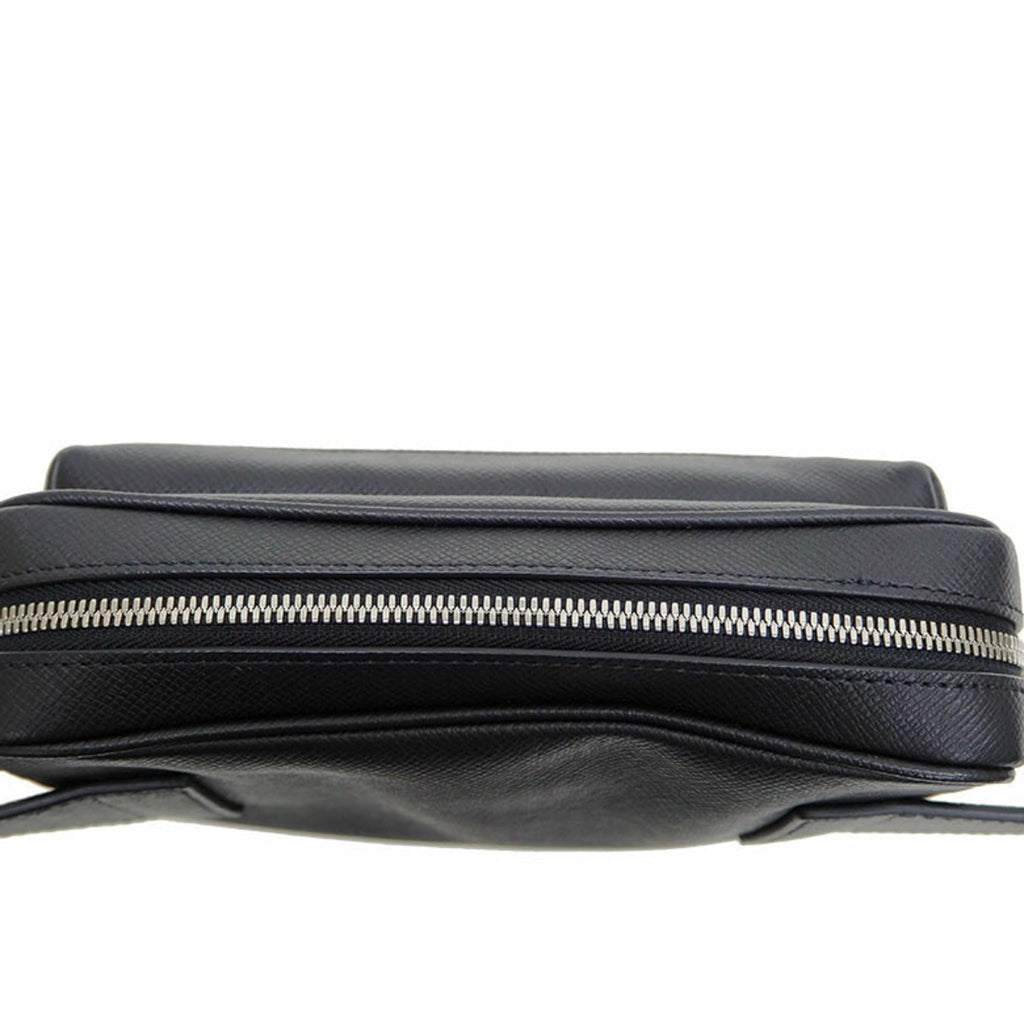Louis Vuitton Bumback Outdoor Body Bag Taiga Black M33438 Waist Pouch Men's