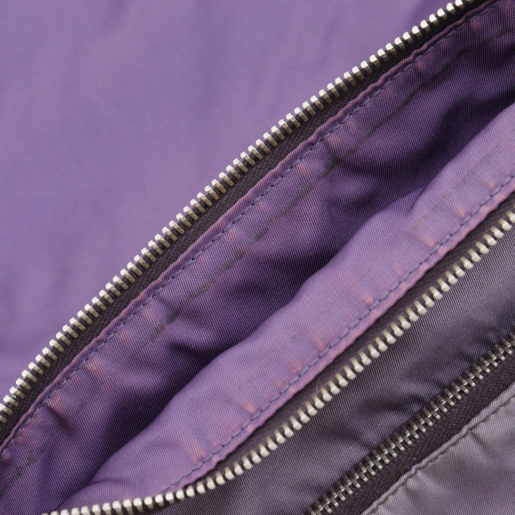 Prada Purple Nylon Leather Shoulder Bag