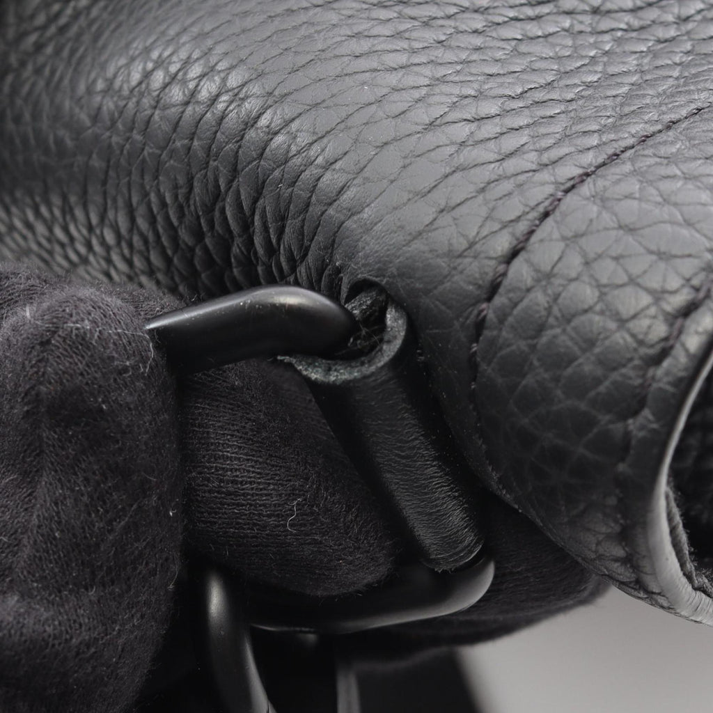 Louis Vuitton Black Leather Tote Bag