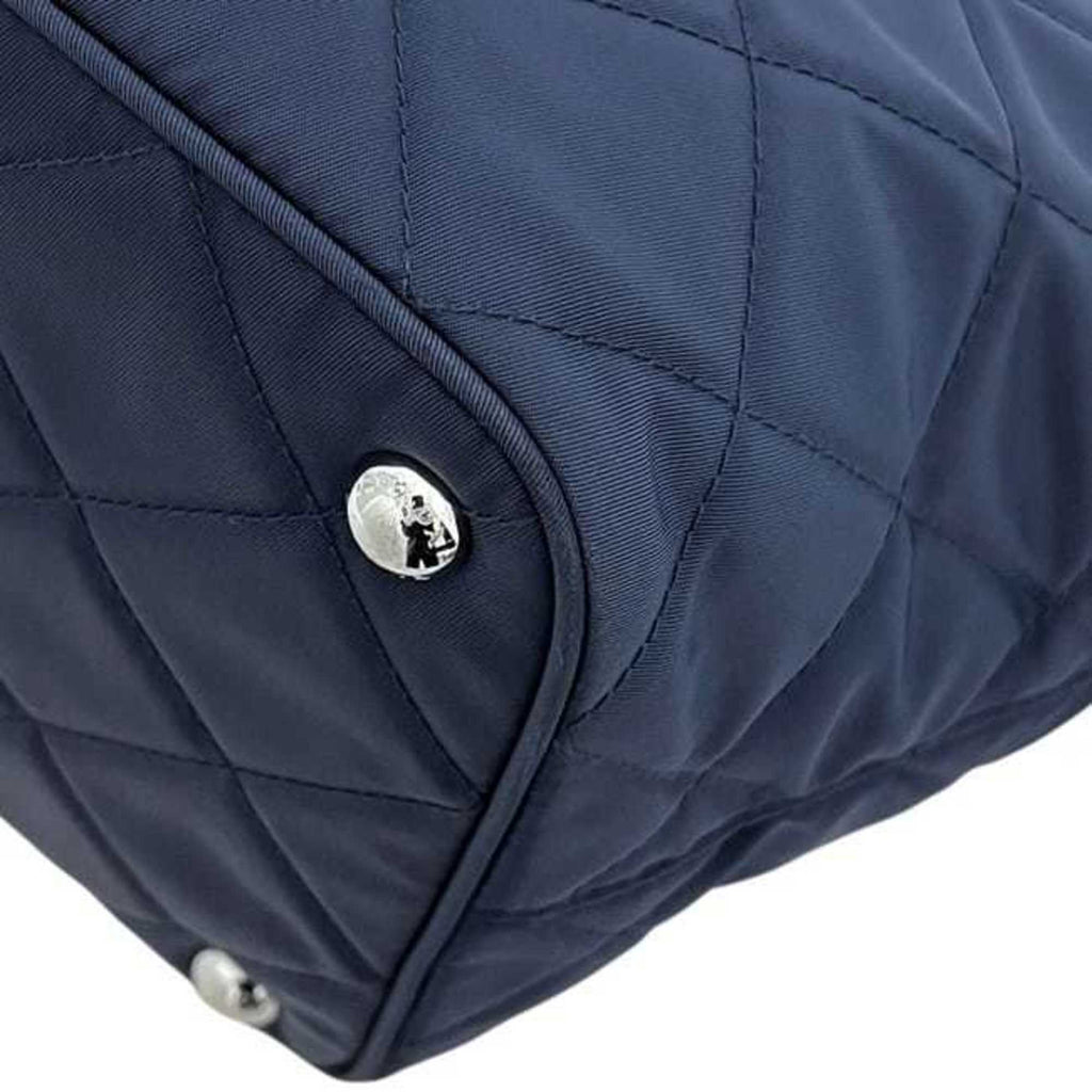 Prada Navy Nylon Saffiano Triangle Shoulder Bag Tote Bag