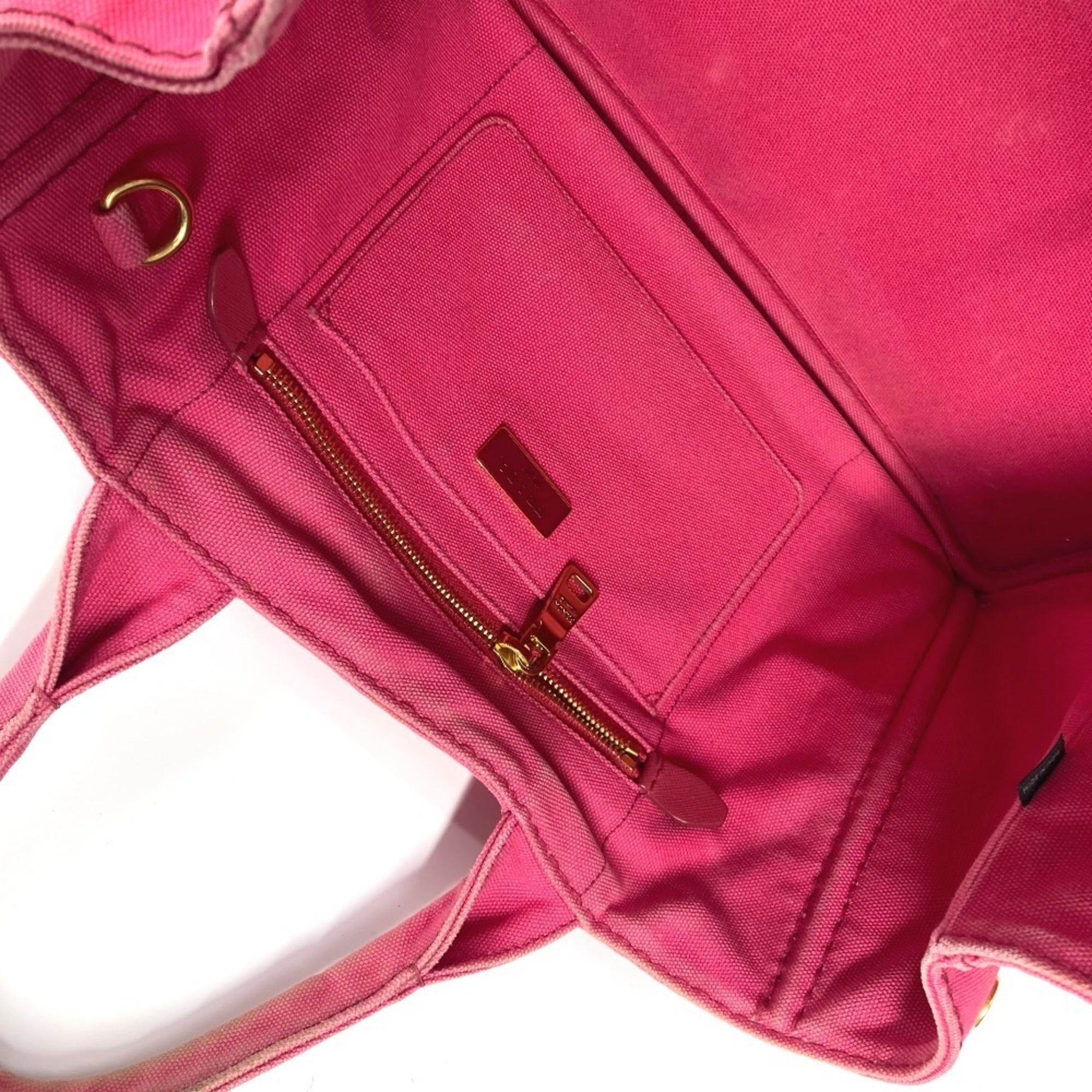 Prada Pink Canvas Handbag Tote Bag