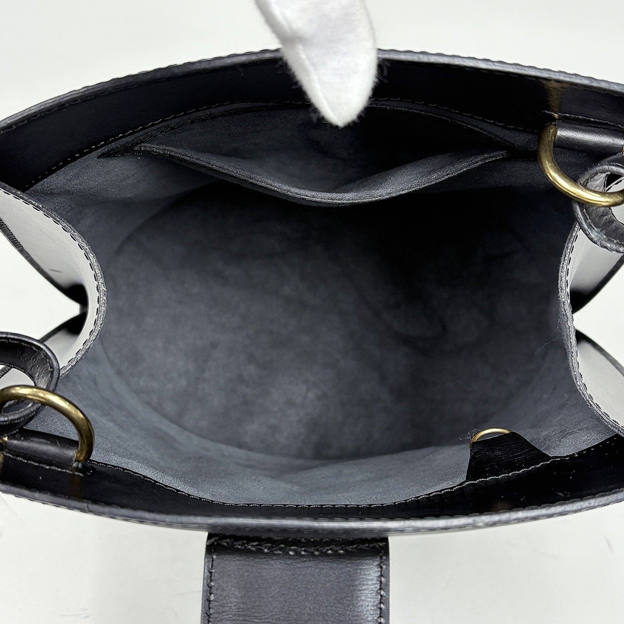 Louis Vuitton Black Noir Epi Leather Shoulder Bag
