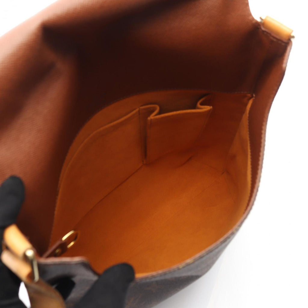 Louis Vuitton Brown Coated Canvas Leather Shoulder Bag