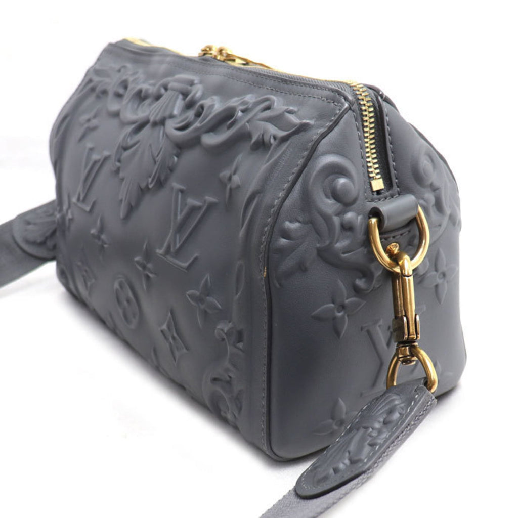 Louis Vuitton Gray Leather Shoulder Bag