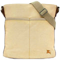 Burberry Beige Orange Canvas Shoulder Bag