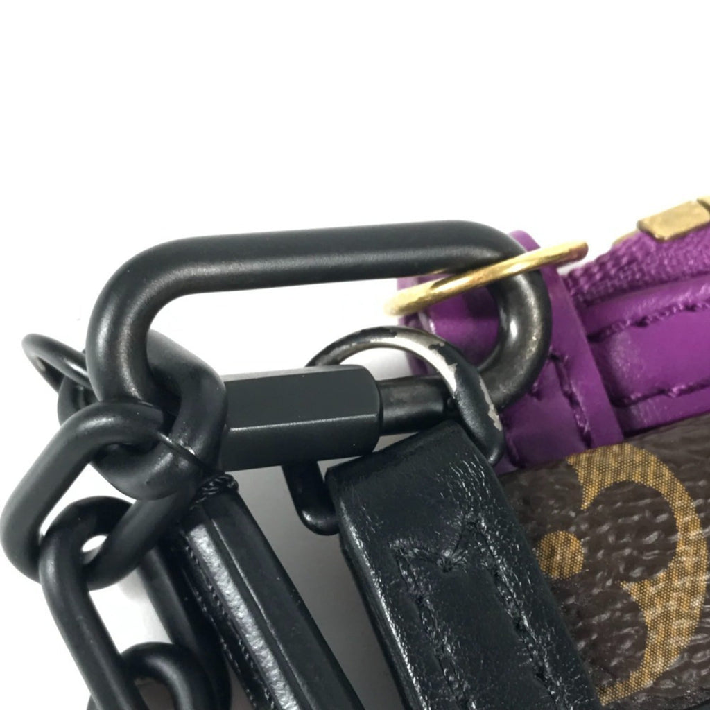 Louis Vuitton Brown Purple Monogram Pochette Shoulder Bag