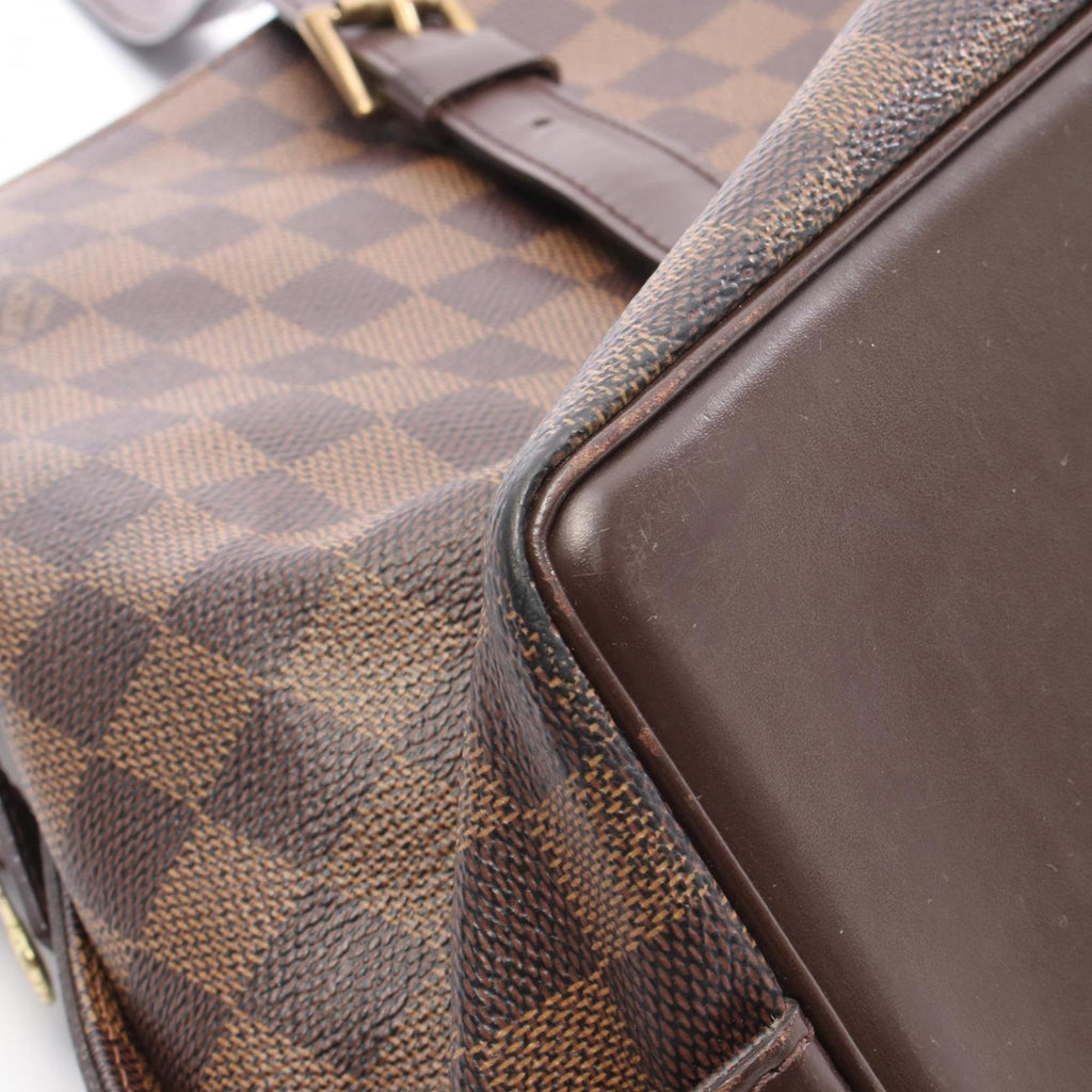 Louis Vuitton Brown Ebene Coated Canvas Leather Tote Bag
