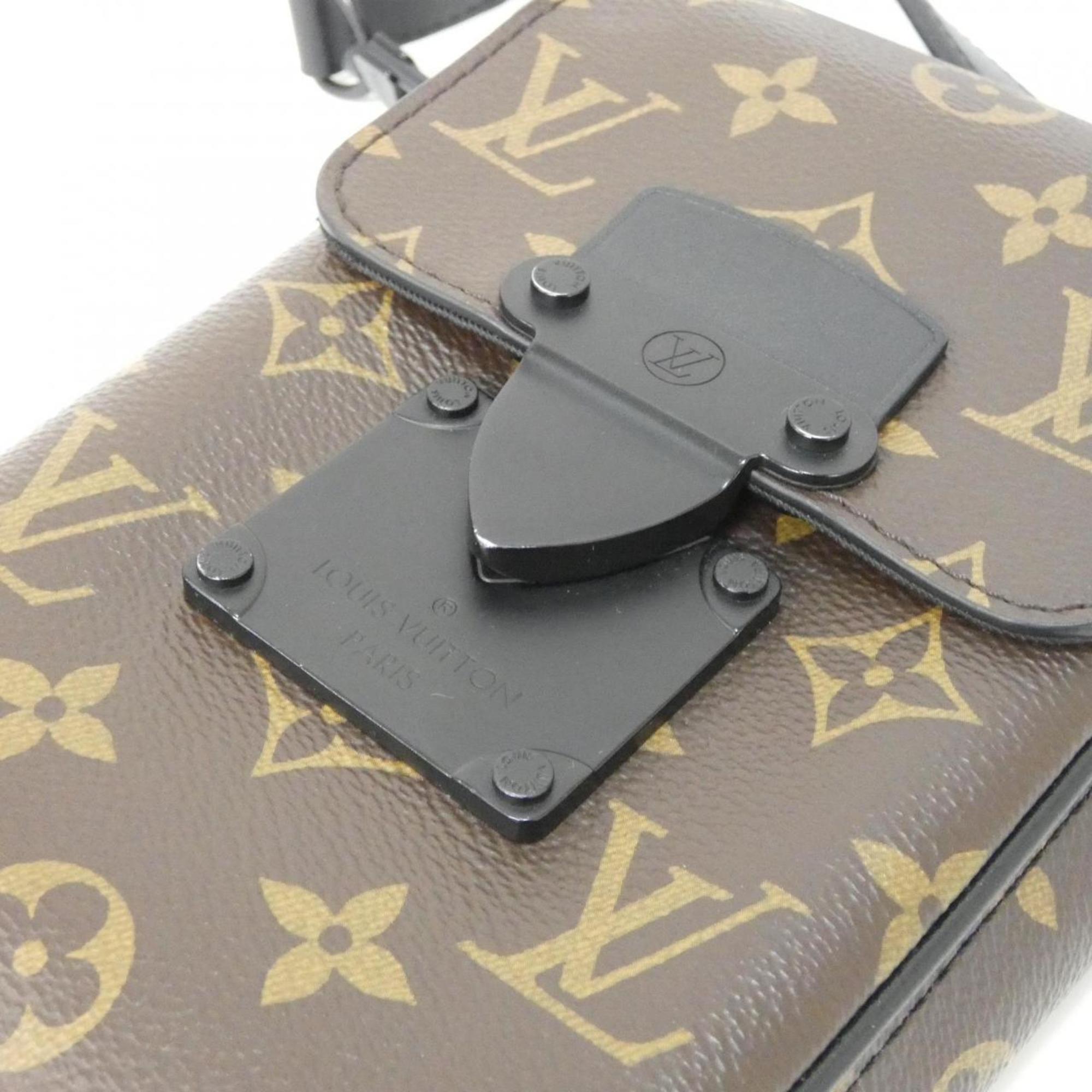 Louis Vuitton Black Marron Coated Canvas Shoulder Bag