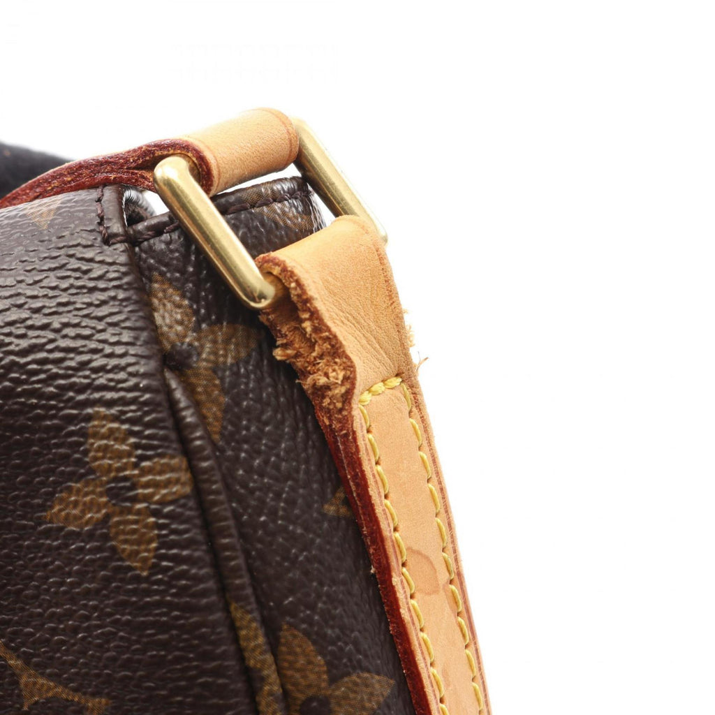 Louis Vuitton Brown Coated Canvas Leather Shoulder Bag
