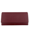 Celine Bordeaux Leather Long Wallet (Bi-Fold)