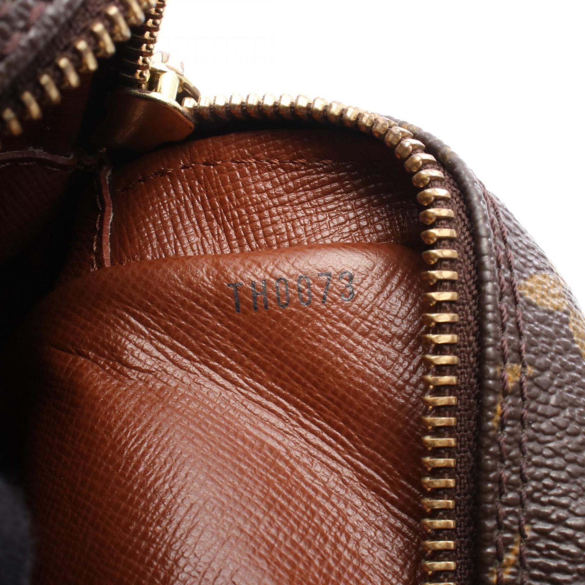 Louis Vuitton Monogram Brown Coated Canvas Leather Shoulder Bag