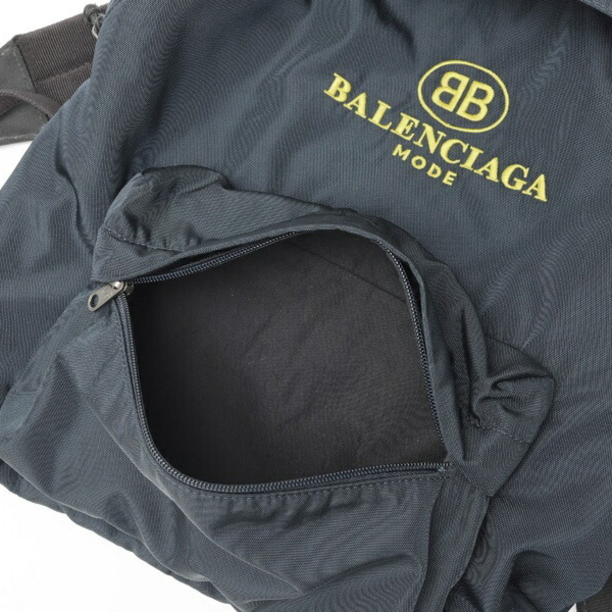 Balenciaga Navy Nylon Backpack