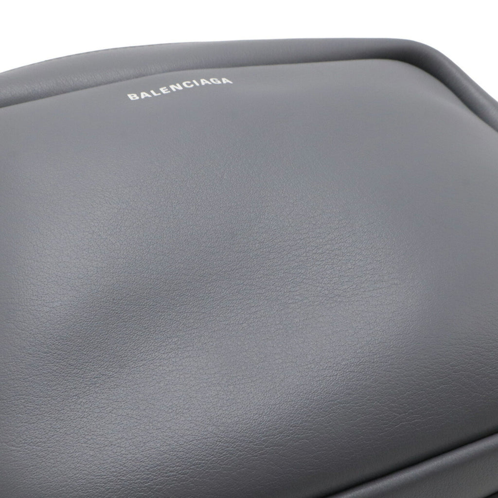 Balenciaga Gray White Leather Pochette Shoulder