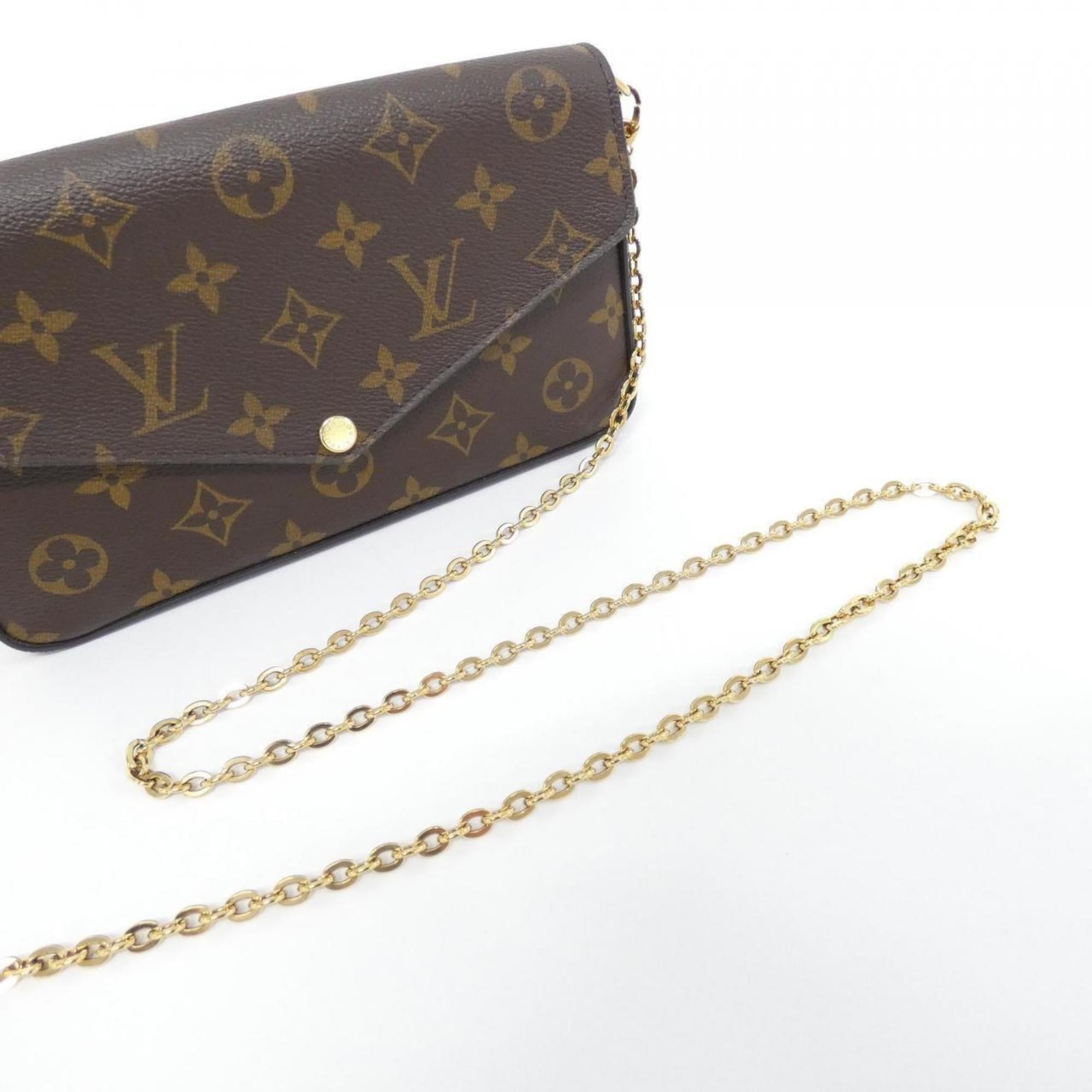 Louis Vuitton Marron Coated Canvas Pochette Shoulder Bag