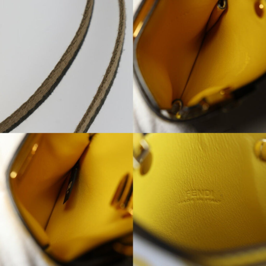 Fendi Yellow Leather Pochette Pouch Shoulder Bag