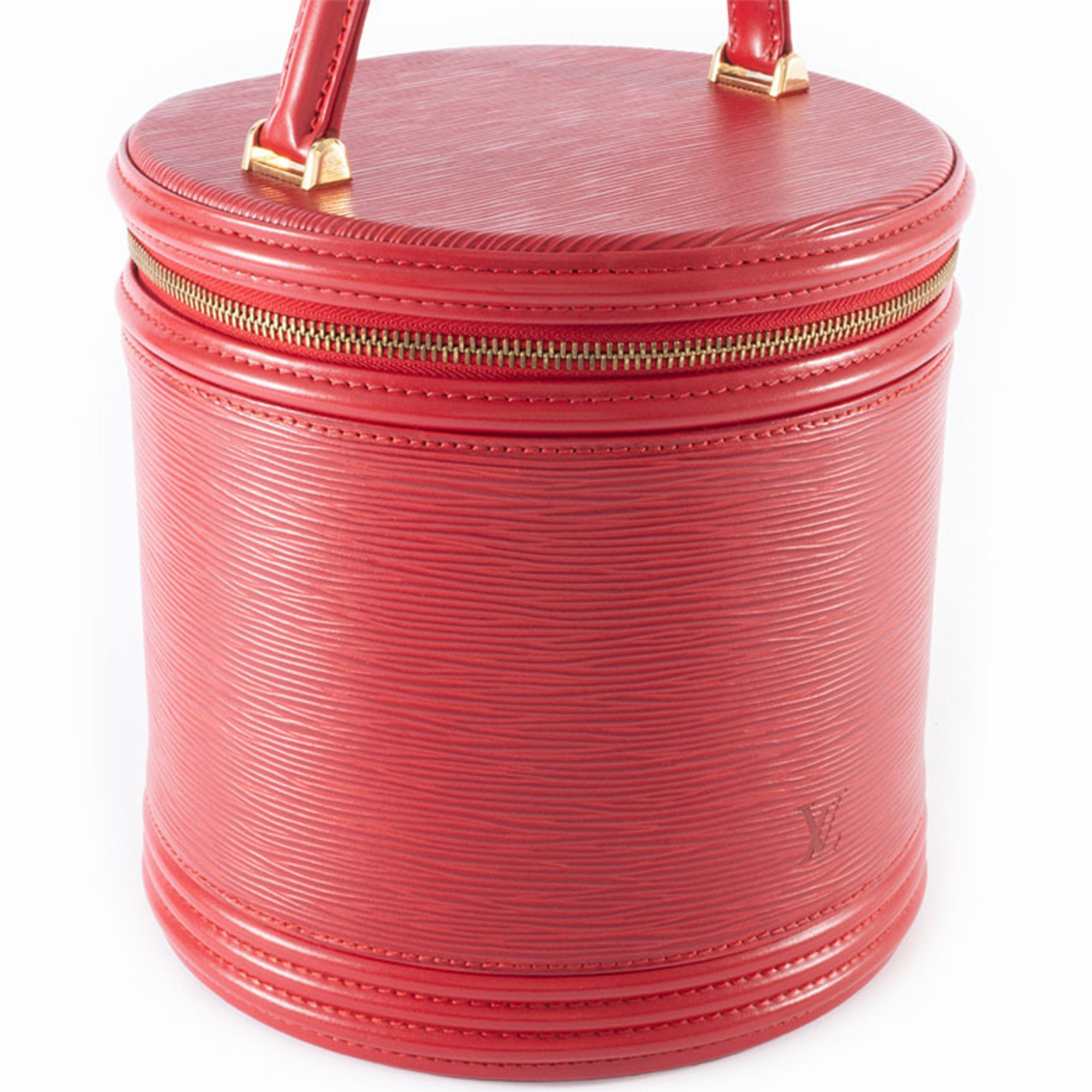 Louis Vuitton Castilian Red Epi Leather Handbag Vanity Bag