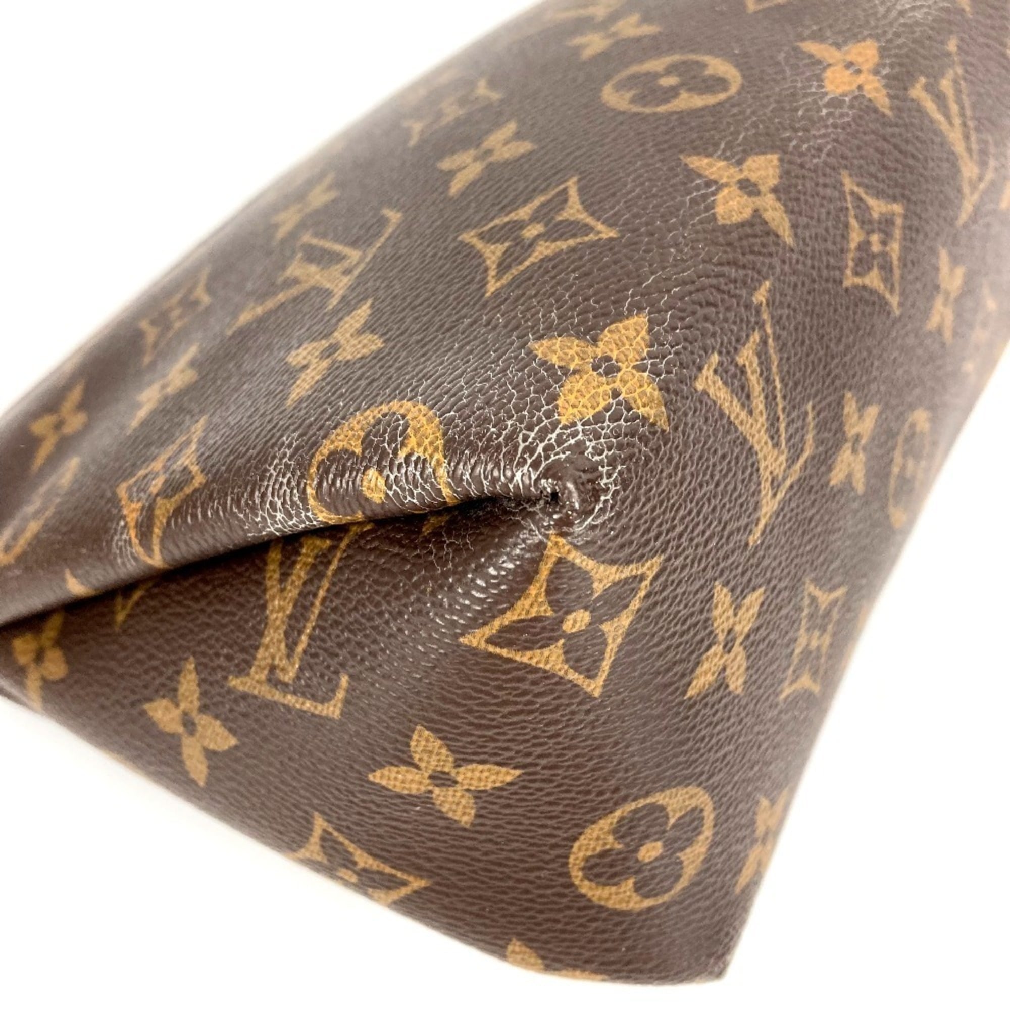 Louis Vuitton Black Brown Monogram Clutch Bag Pouch