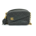 Chanel Gray Leather Shoulder Bag