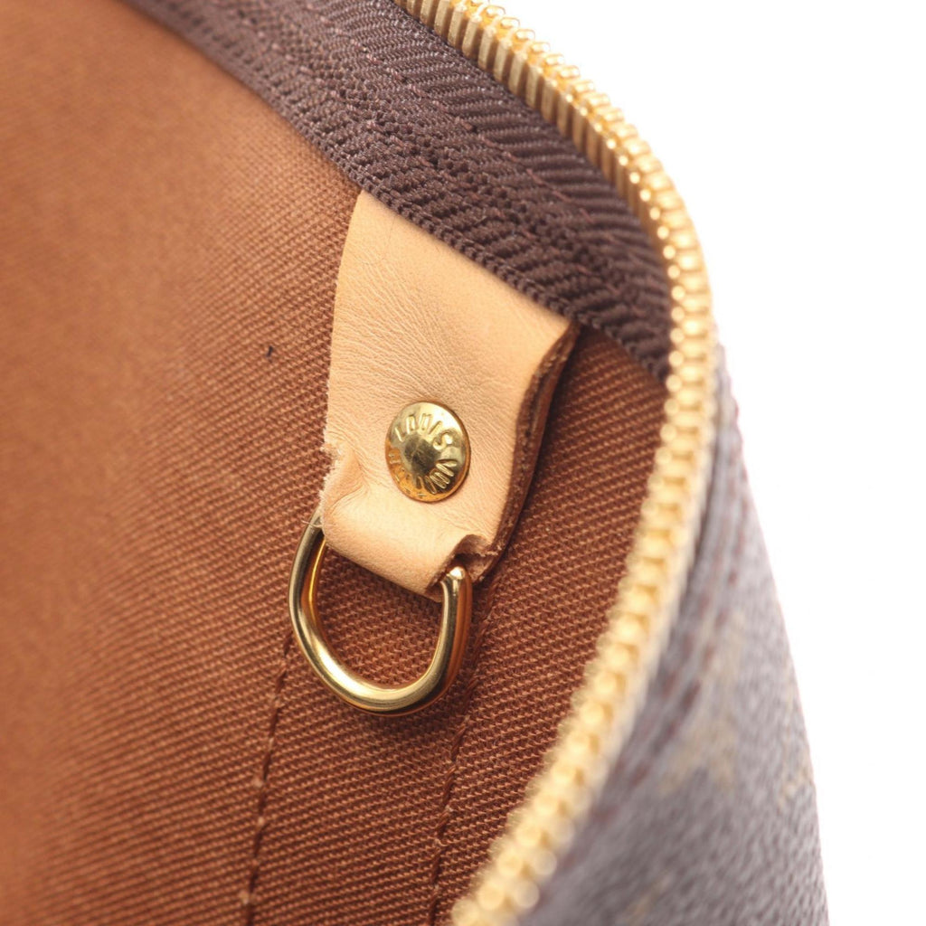 Louis Vuitton Brown Coated Canvas Leather Boston Bag