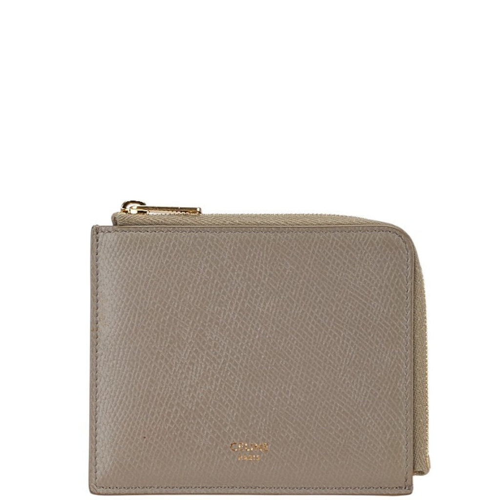 Celine Gray Leather Coin Purse/Coin Case