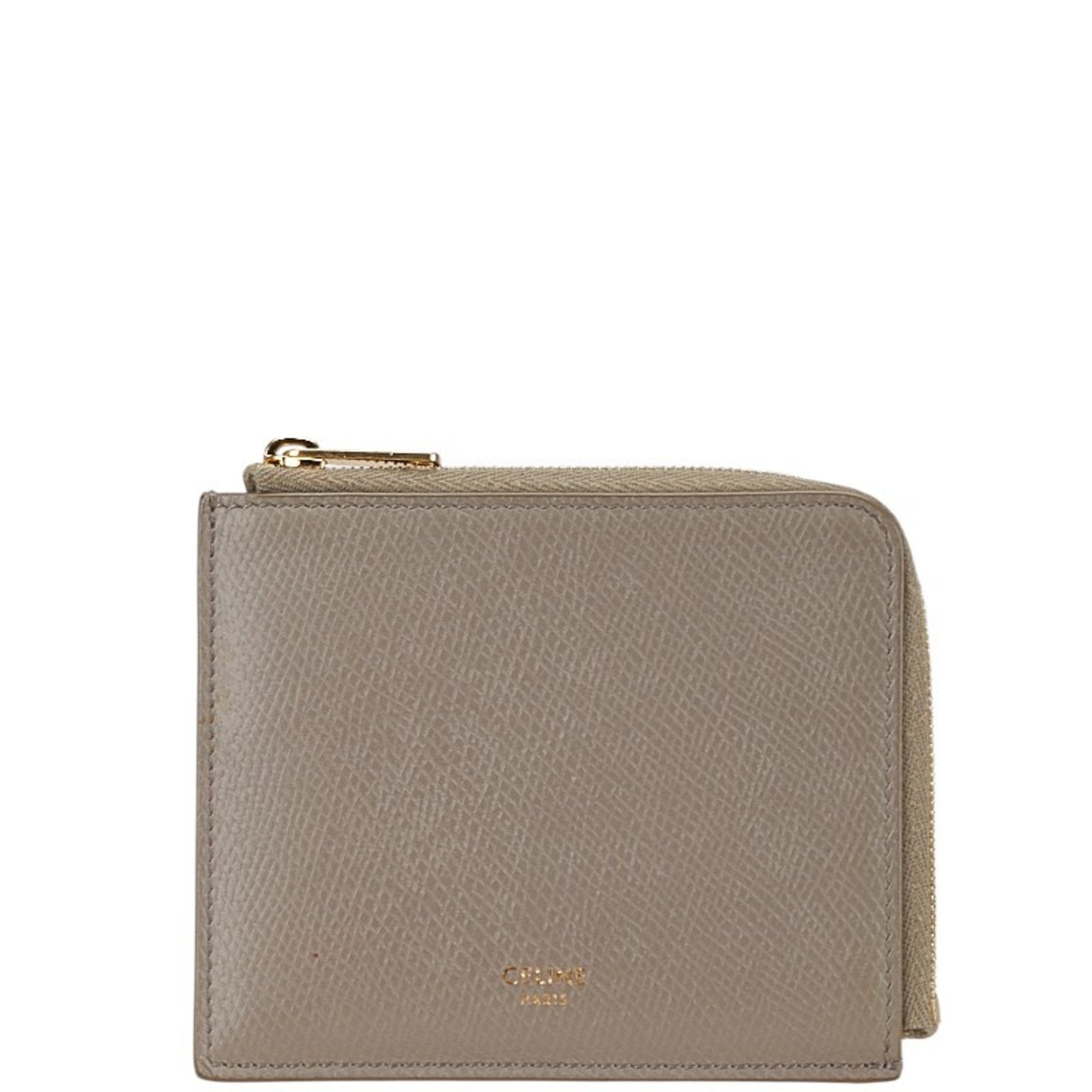 Celine Gray Leather Coin Purse/Coin Case