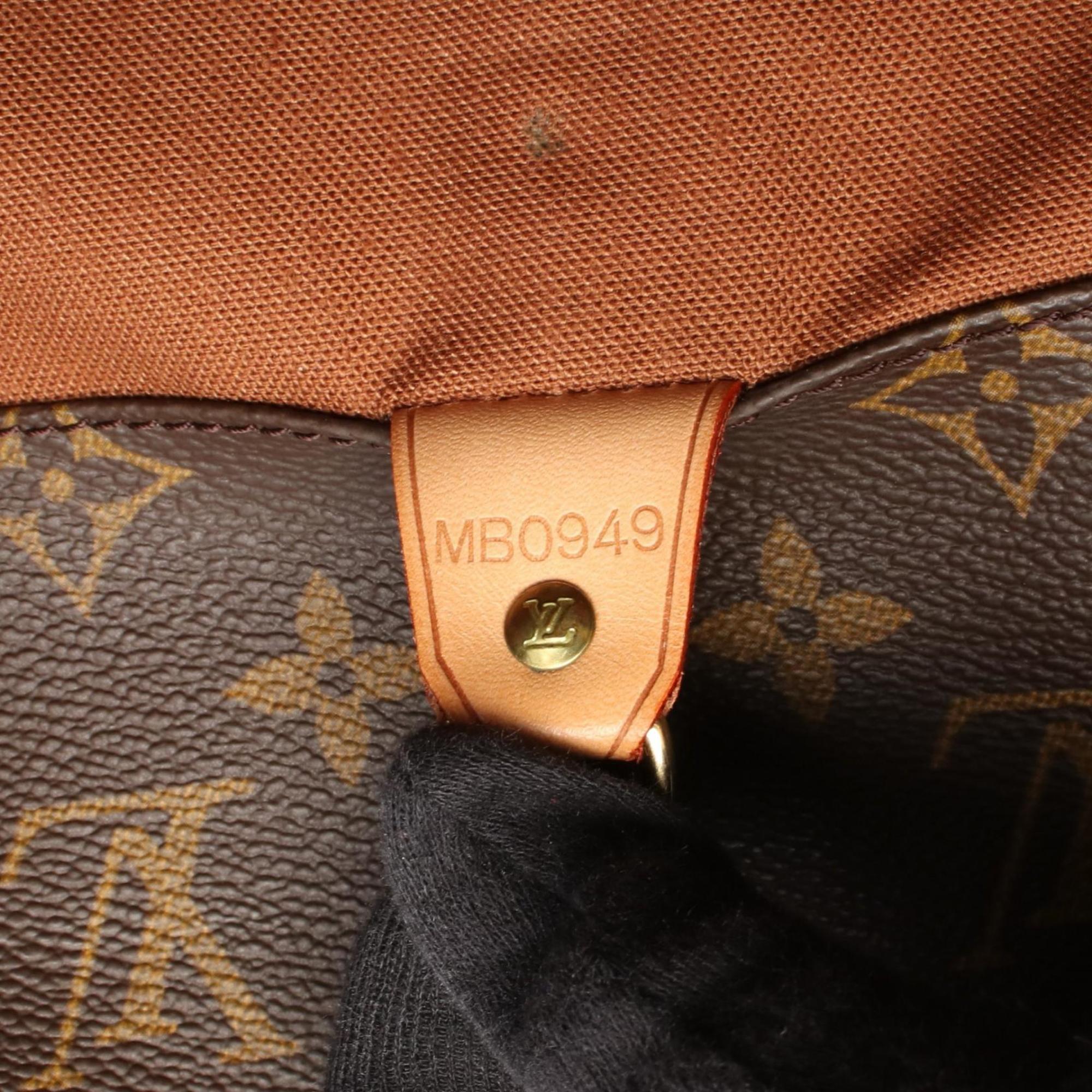 Louis Vuitton Monogram Brown Coated Canvas Leather Tote Bag