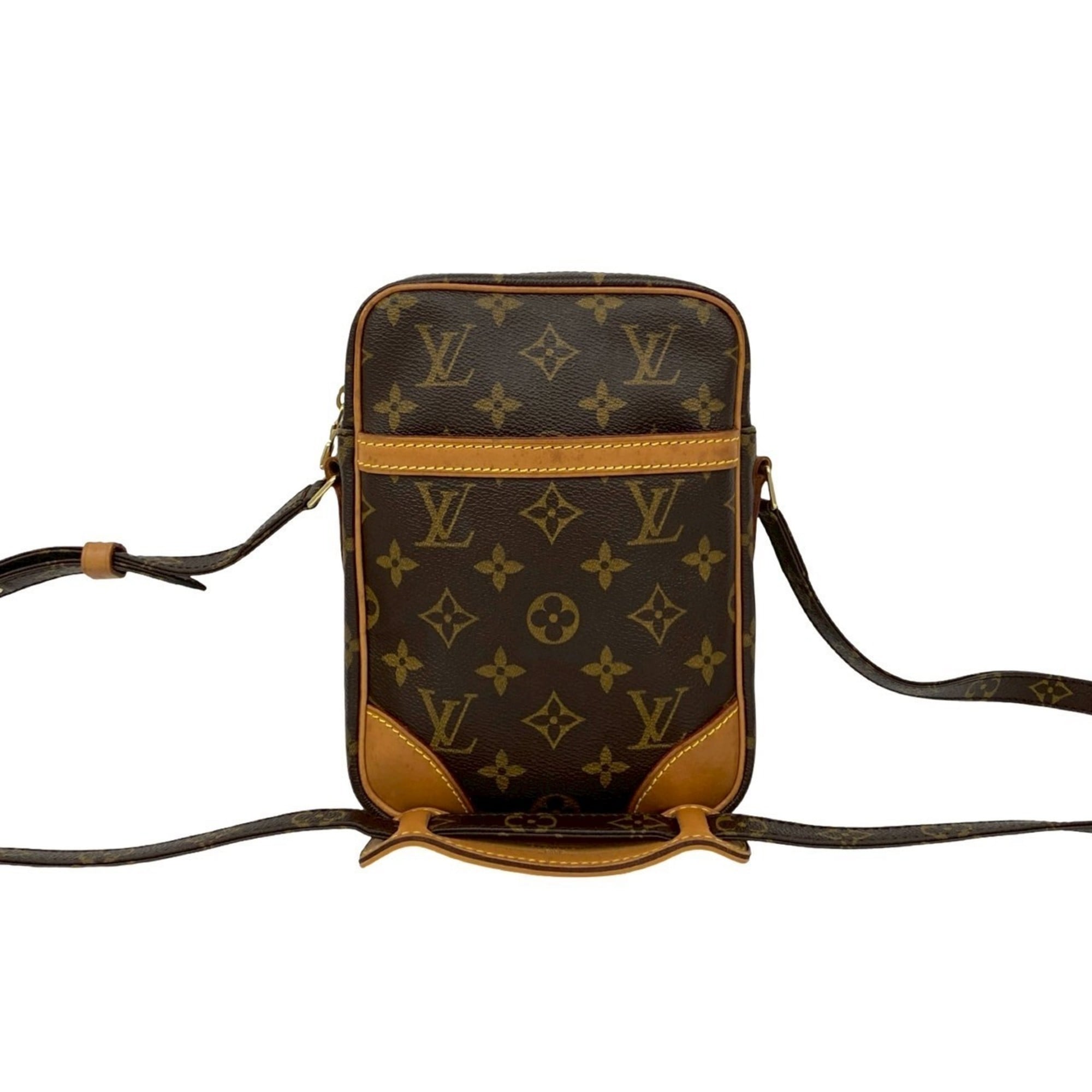 Louis Vuitton Brown Pvc Leather Pochette Shoulder Bag