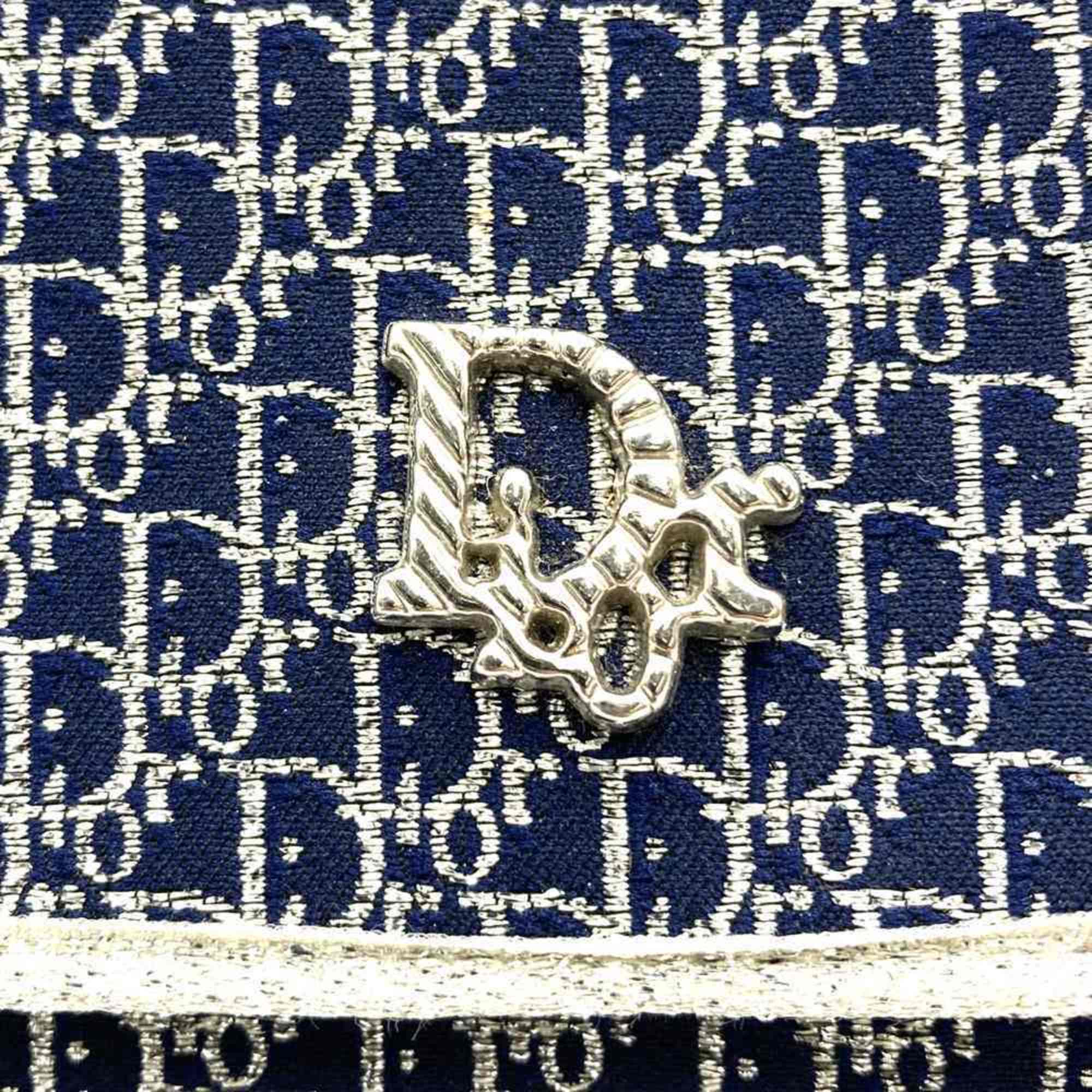 Christian Dior Navy Canvas Shoulder Bag (Pre-Owned)