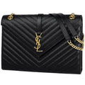 Yves Saint Laurent Black Leather Shoulder Bag (Pre-Owned)