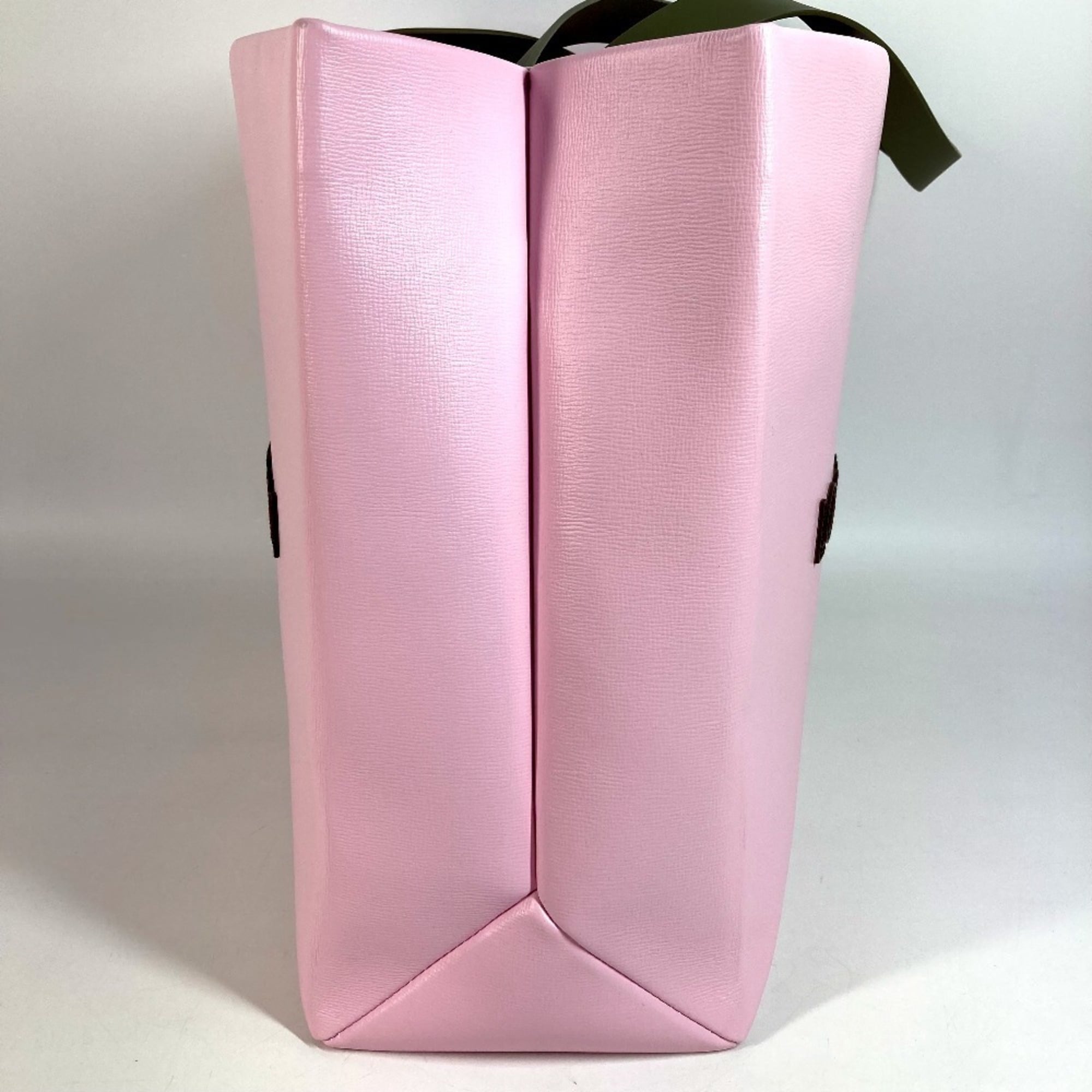 Louis Vuitton Pink Leather Shopping Bag Shoulder Bag Tote Bag