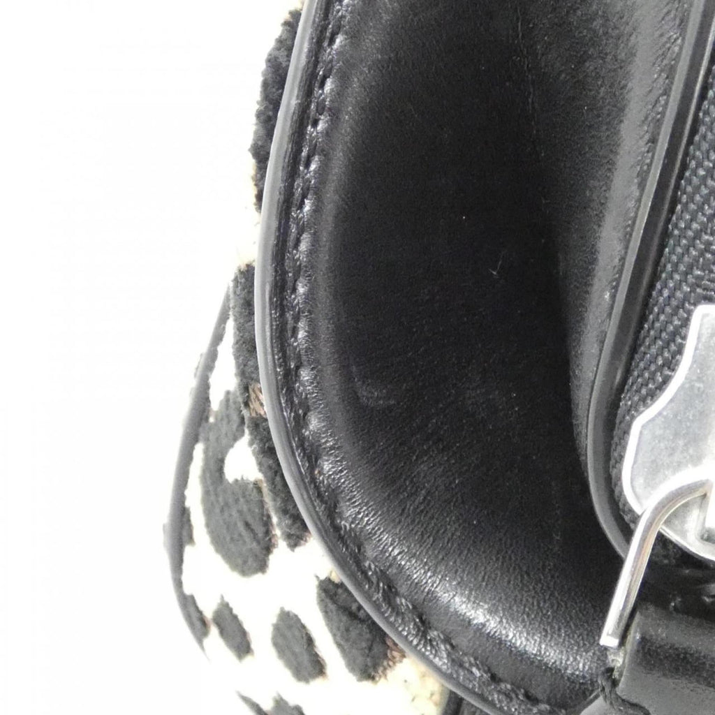 Louis Vuitton Leopard Beige Black Canvas Leather Handbag