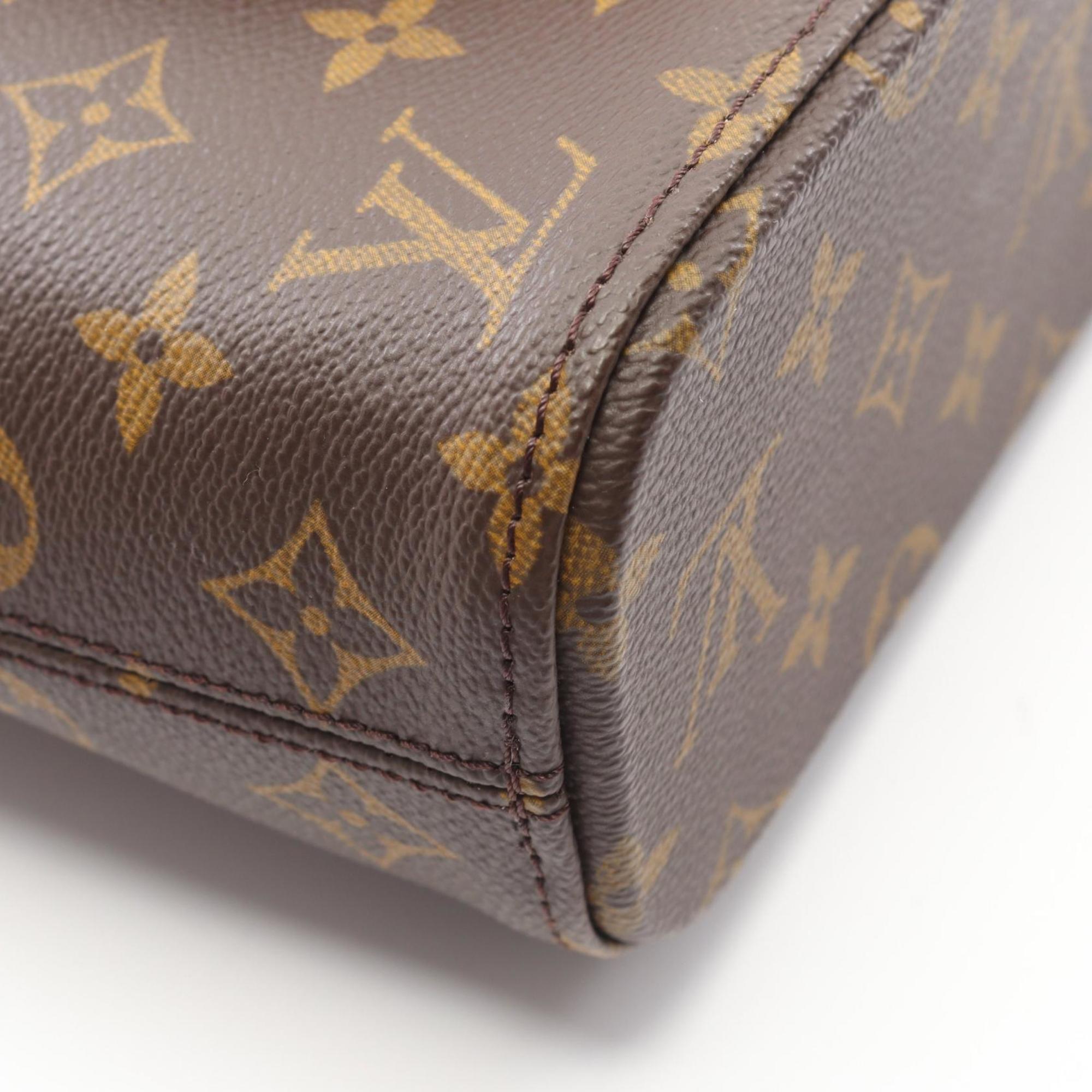 Louis Vuitton Brown Coated Canvas Leather Handbag