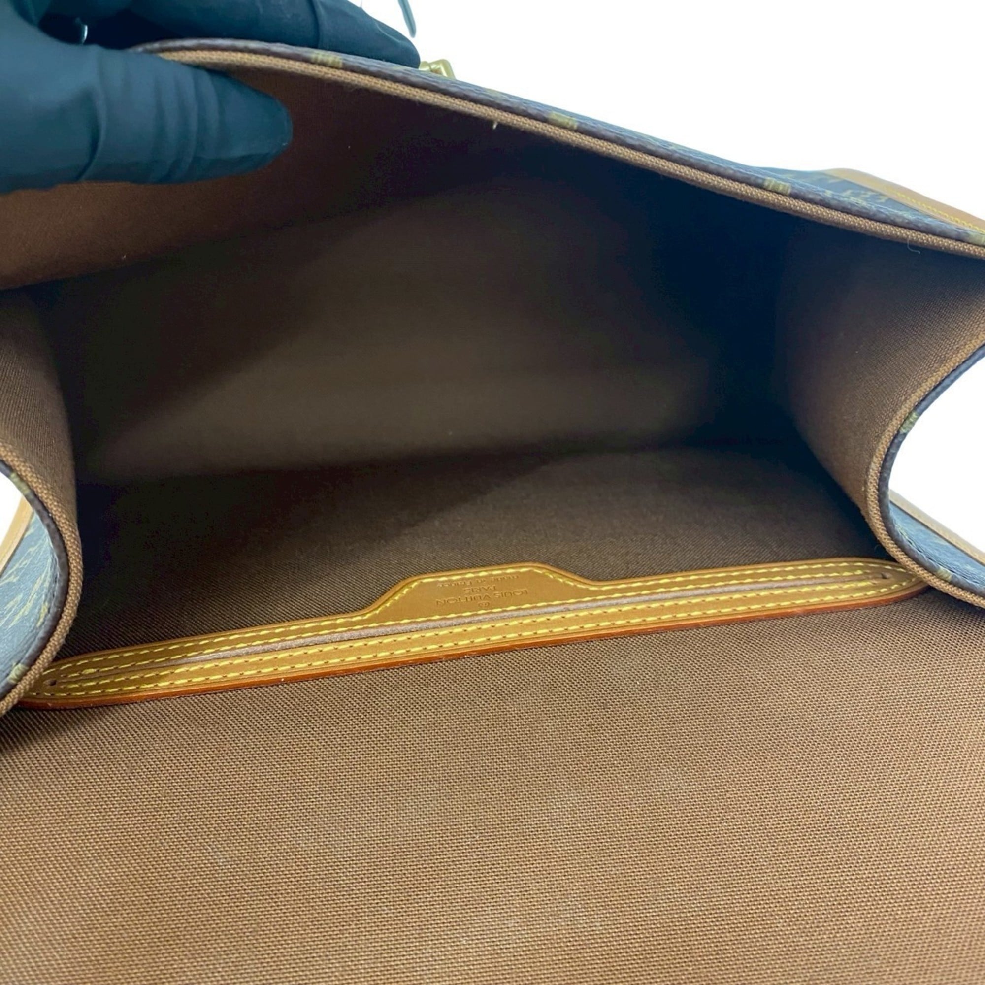 Louis Vuitton Brown Leather Pvc Handbag Shoulder Bag