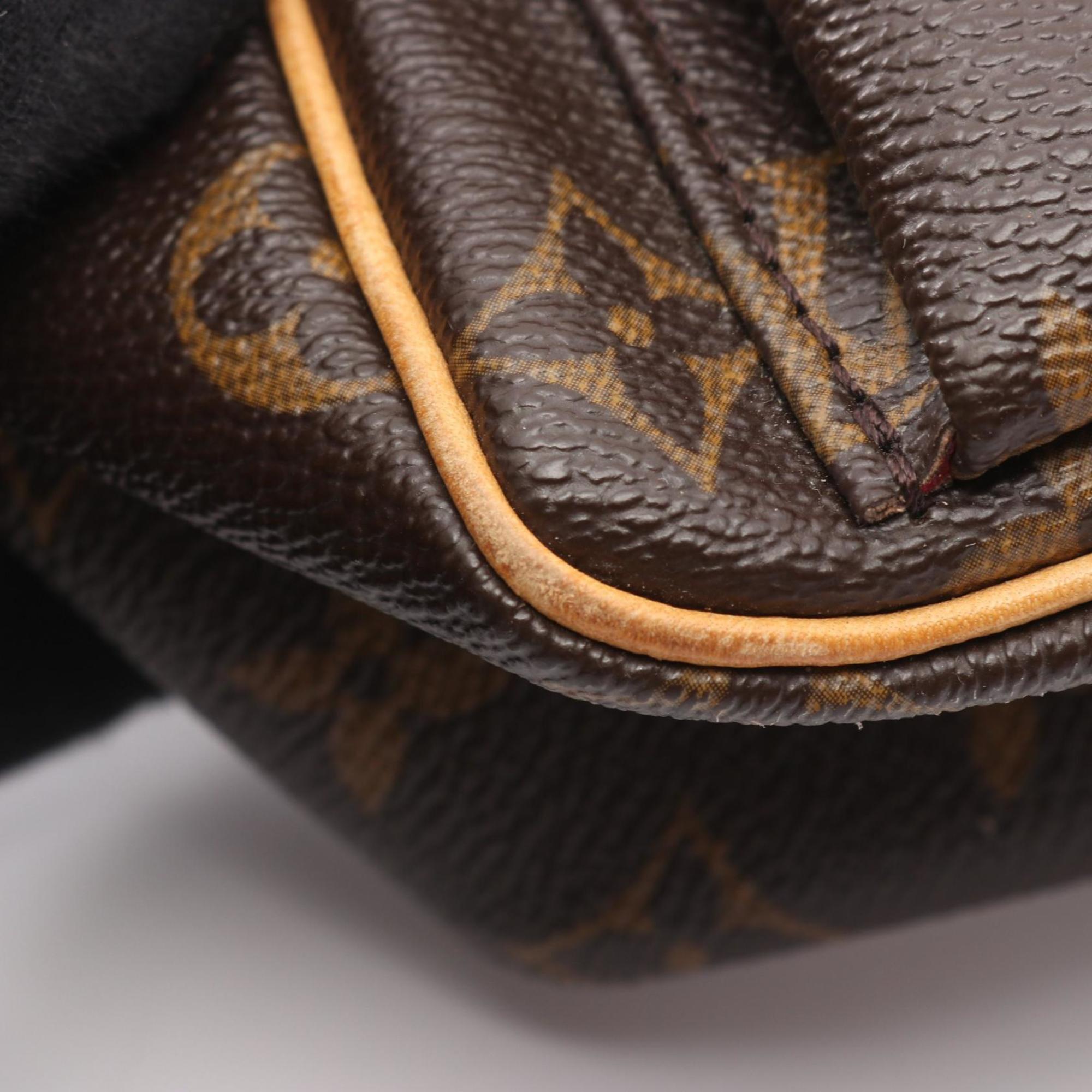 Louis Vuitton Monogram Brown Coated Canvas Leather Shoulder Bag
