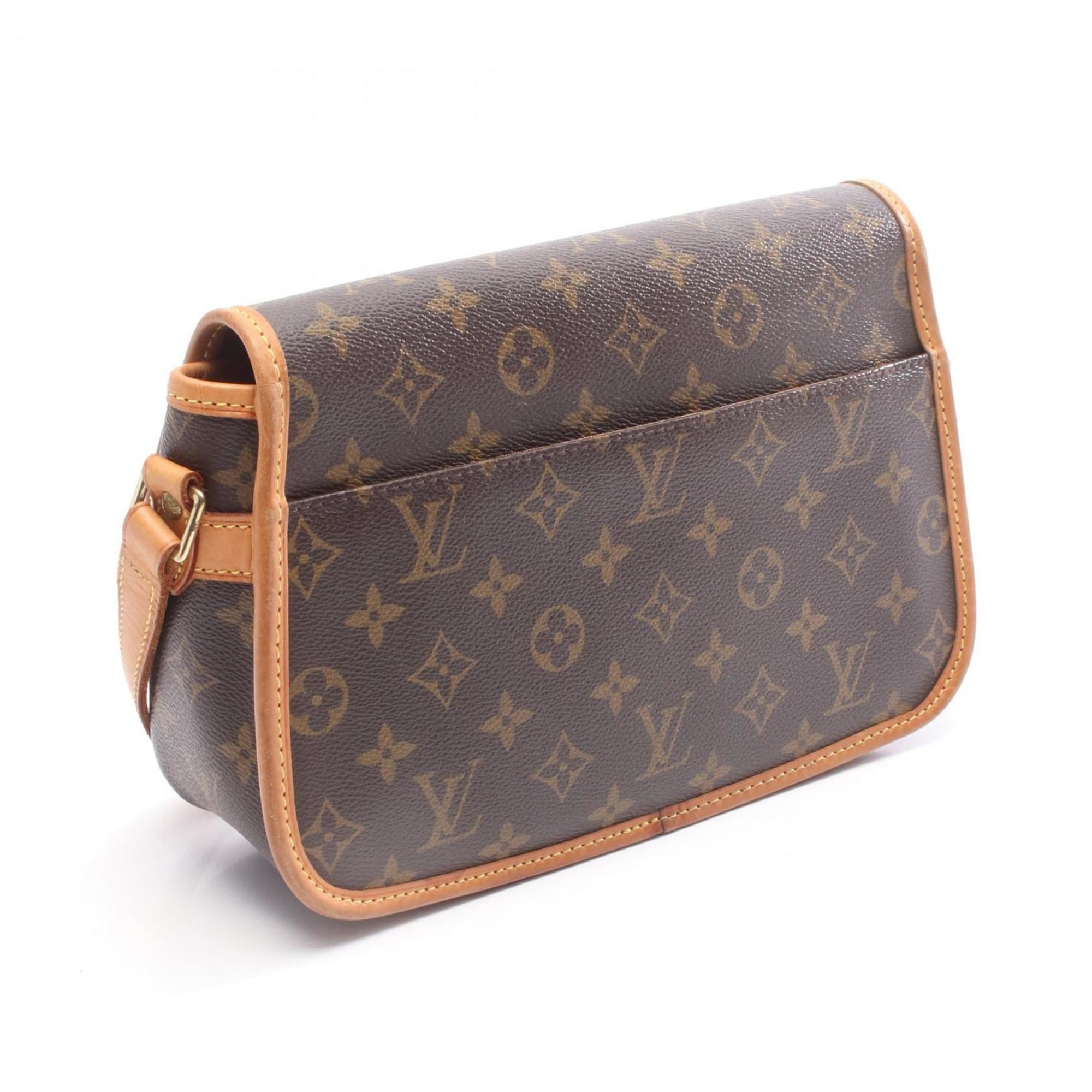 Louis Vuitton Brown Coated Canvas Leather Shoulder Bag