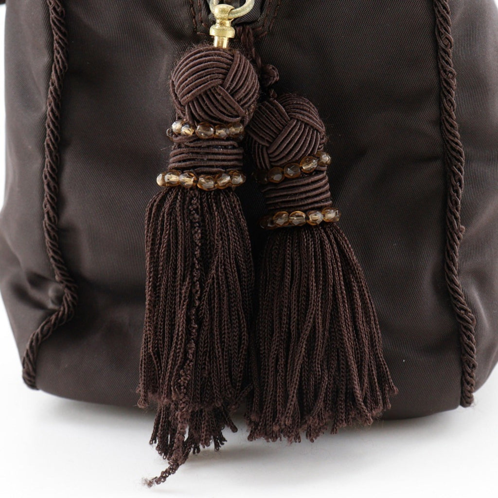 Prada Brown Nylon Handbag