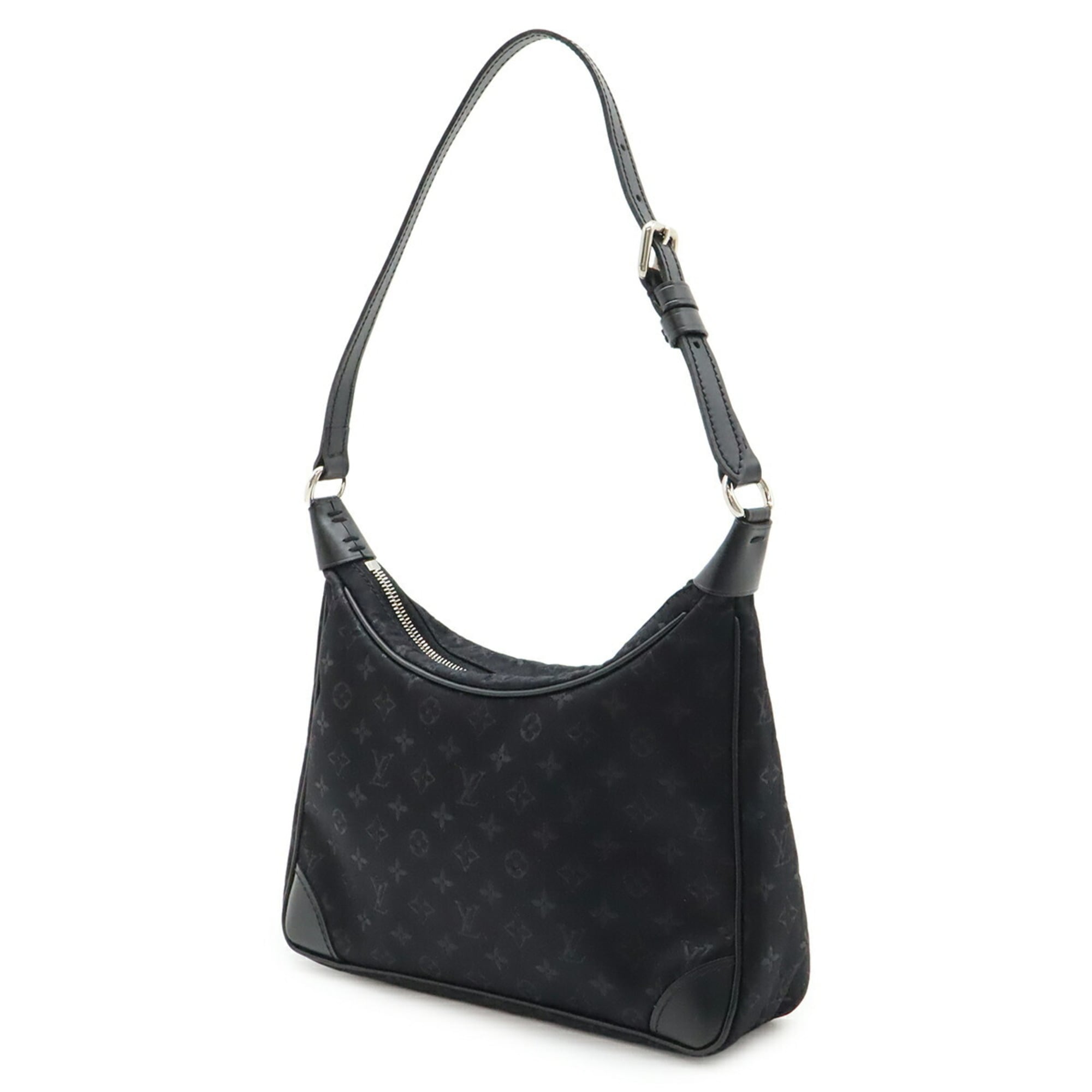 Louis Vuitton Noir Monogram Satin Leather Pouch